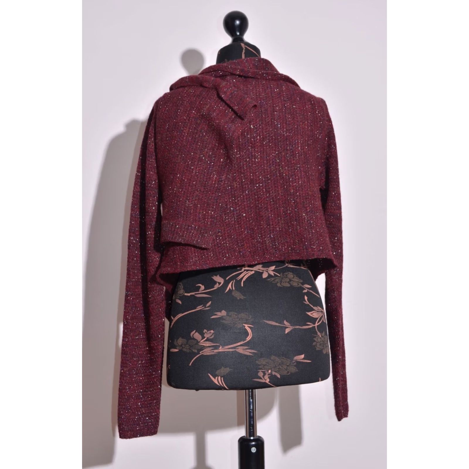 Sarah Pacini VINTAGE Sarah Pacini Wrap Long Sleeve Cardigan Jumper Crop Wool Blend One Size M-L Size ONE SIZE - 5 Thumbnail