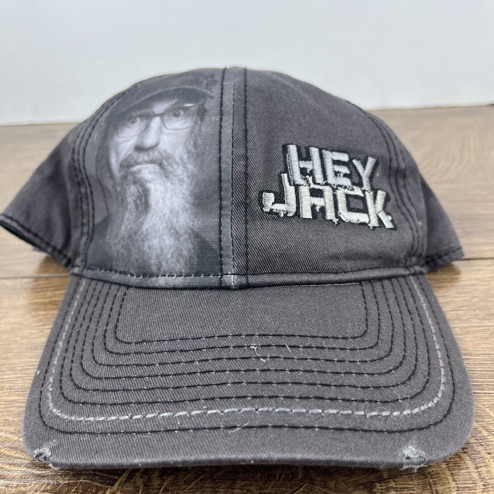Other Hey Jack Hat Uncle Si Hat Gray Adjustable Hat Gray Adult Duc Size ONE SIZE - 3 Thumbnail