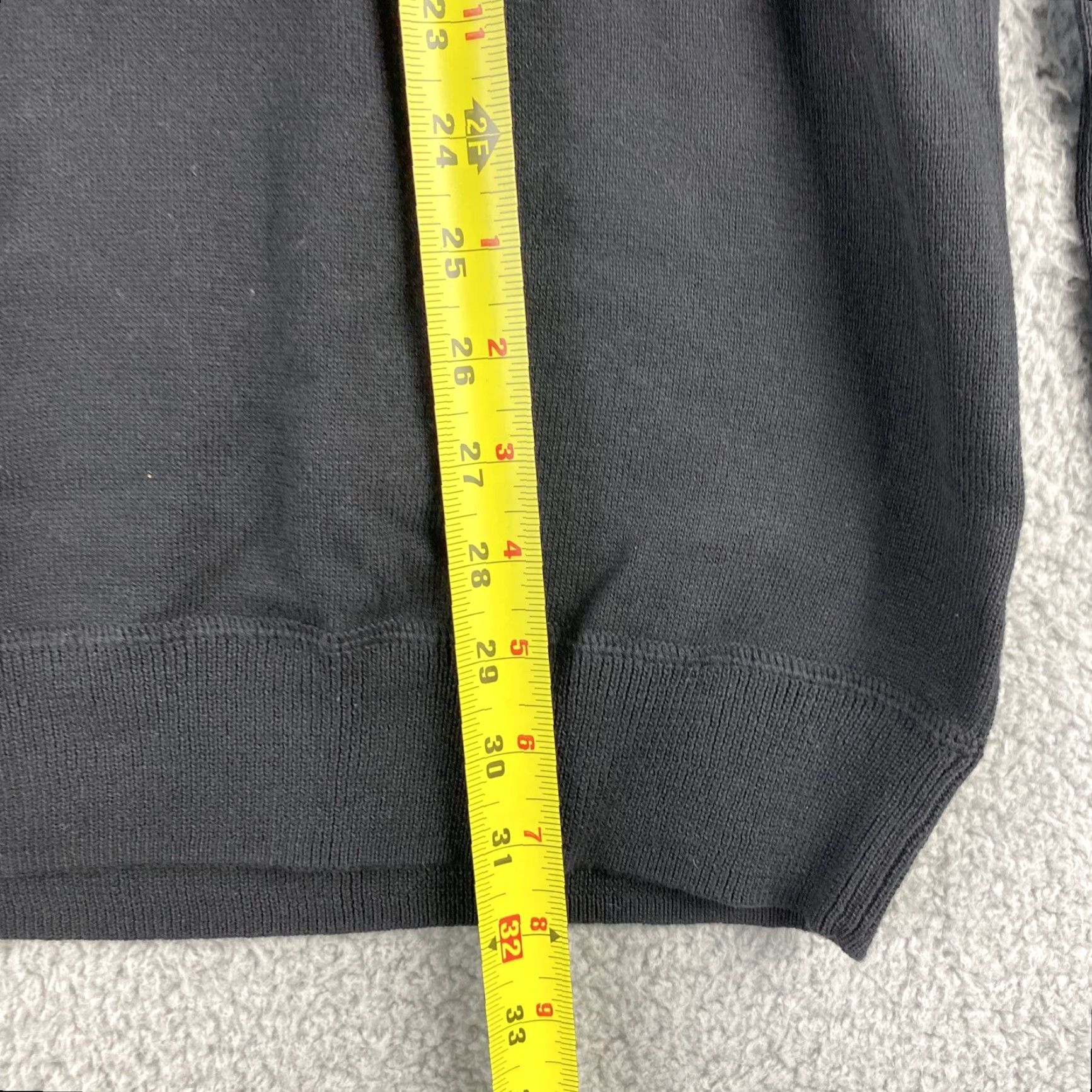 Vintage VINTAGE? No— ignore. Title: 14th & Union Sweater Womens XL Solid Black Long Sleeve V-Neck Pullover Casual Knit Cotton Blend Regular Fit Size XL / US 12-14 / IT 48-50 - 5 Thumbnail