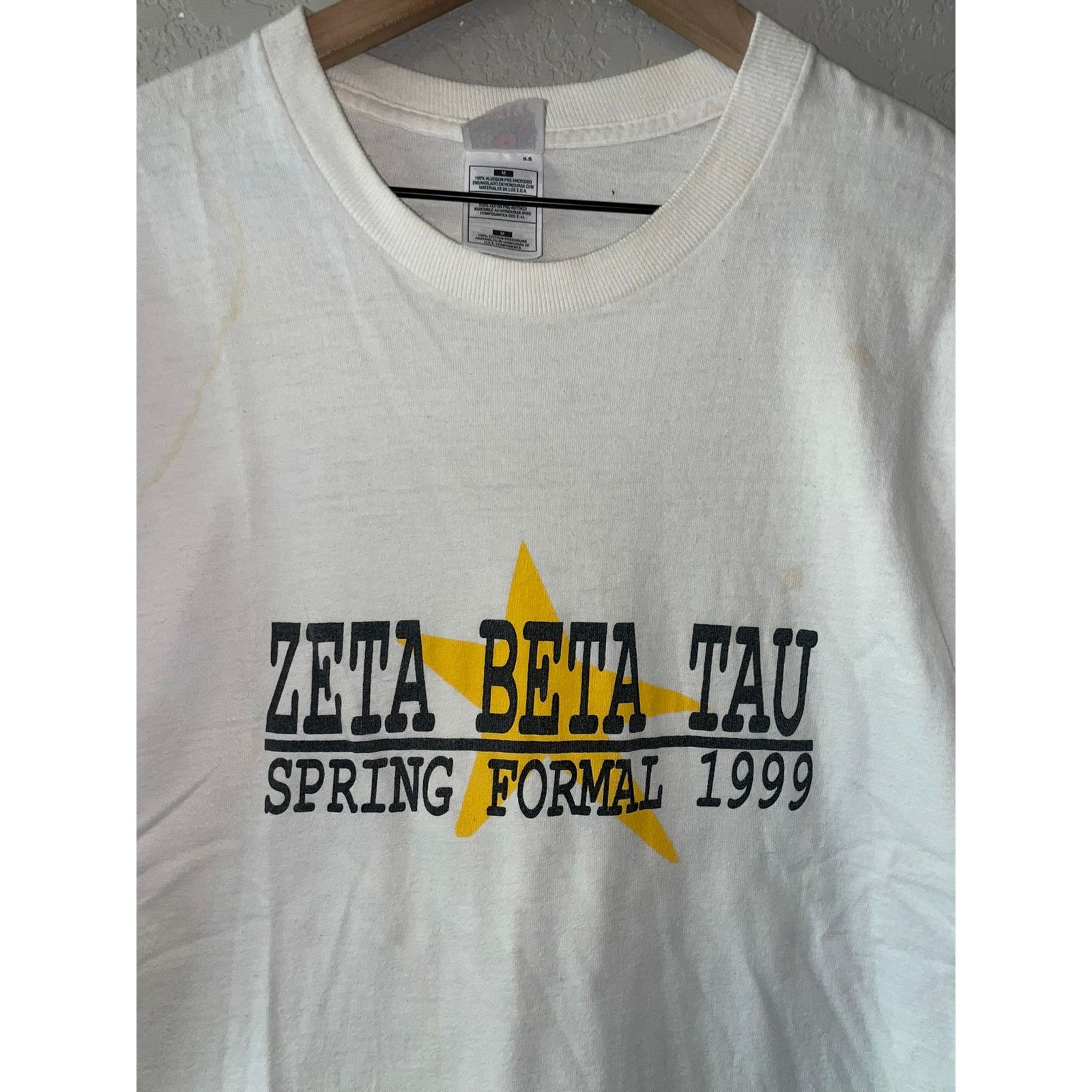 Fruit Of The Loom Vintage College Shirt Zeta Beta Tau Spring Formal Dance 90s Size US M / EU 48-50 / 2 - 4 Thumbnail