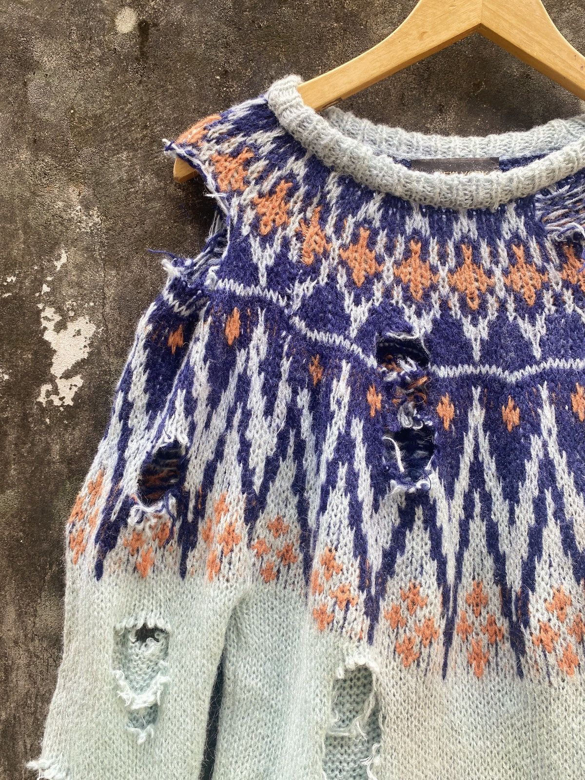 If Six Was Nine × Japanese Brand × Le Grande Bleu (L.G.B.) Js.New York Distressed Grunge Punk Knit numbernine style Size US M / EU 48-50 / 2 - 4 Thumbnail
