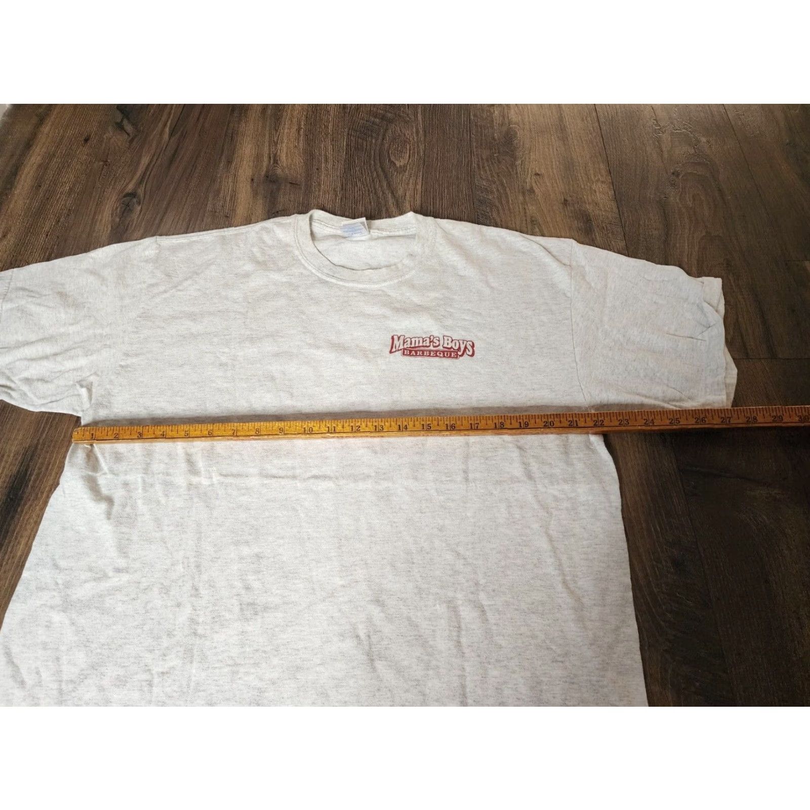 Gildan Gildan Mens XL Double Sided Graphic Print BBQ T Shirt Gray Distressed Short Sleeve Size US XL / EU 56 / 4 - 2 Thumbnail