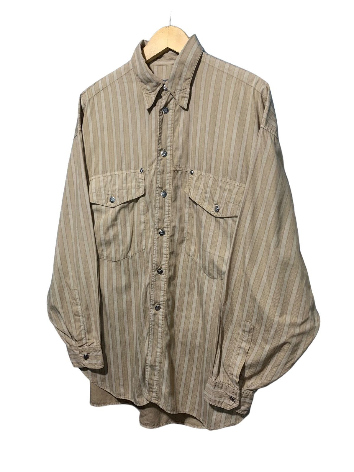 Versace Versace jeans couture oversized striped button down shirt Size US L / EU 52-54 / 3 - 2 Thumbnail