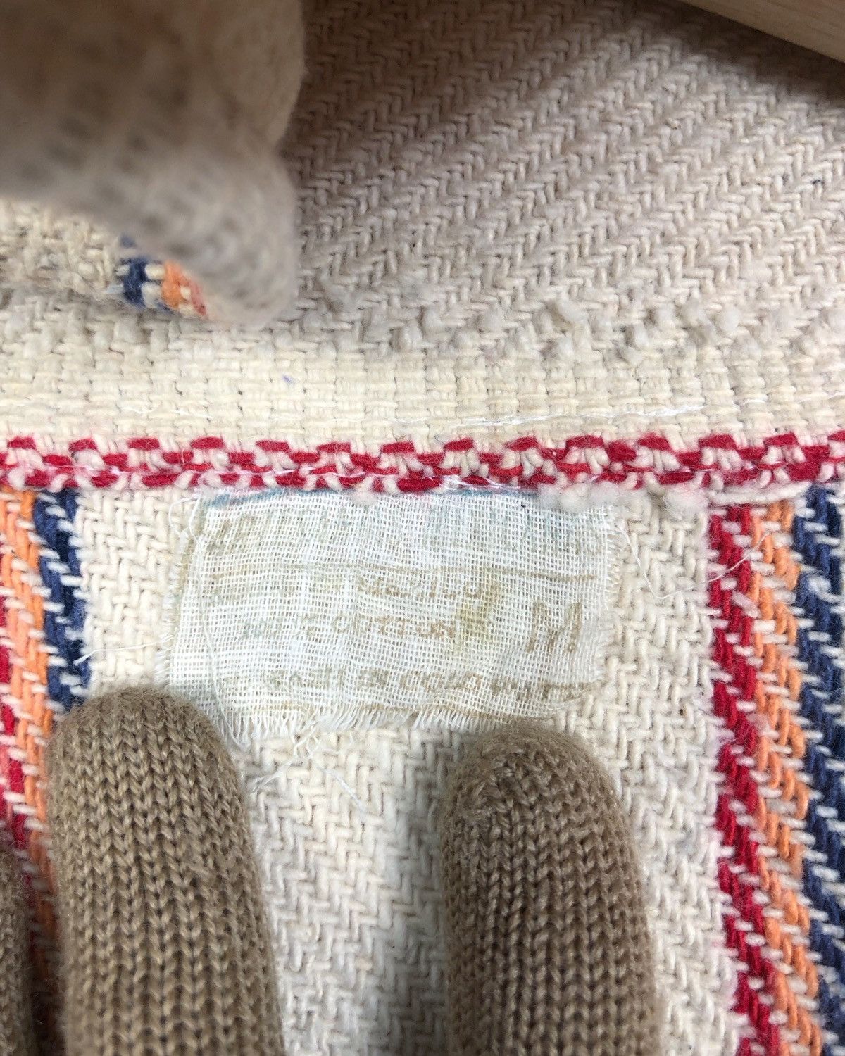 Mexican Threads × Vintage Rare Vintage Mexican Baja Rug Hoodie Size US M / EU 48-50 / 2 - 7 Thumbnail