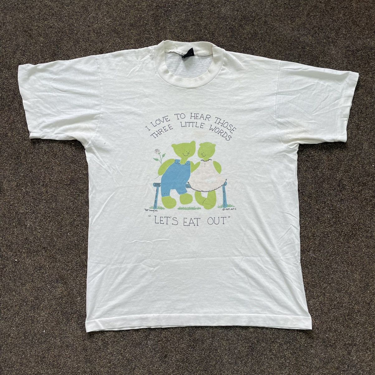 Vintage Vintage Y2K Sun Faded Graphic Tee Lets Eat Bears Skate XL Size US XL / EU 56 / 4 - 1 Thumbnail