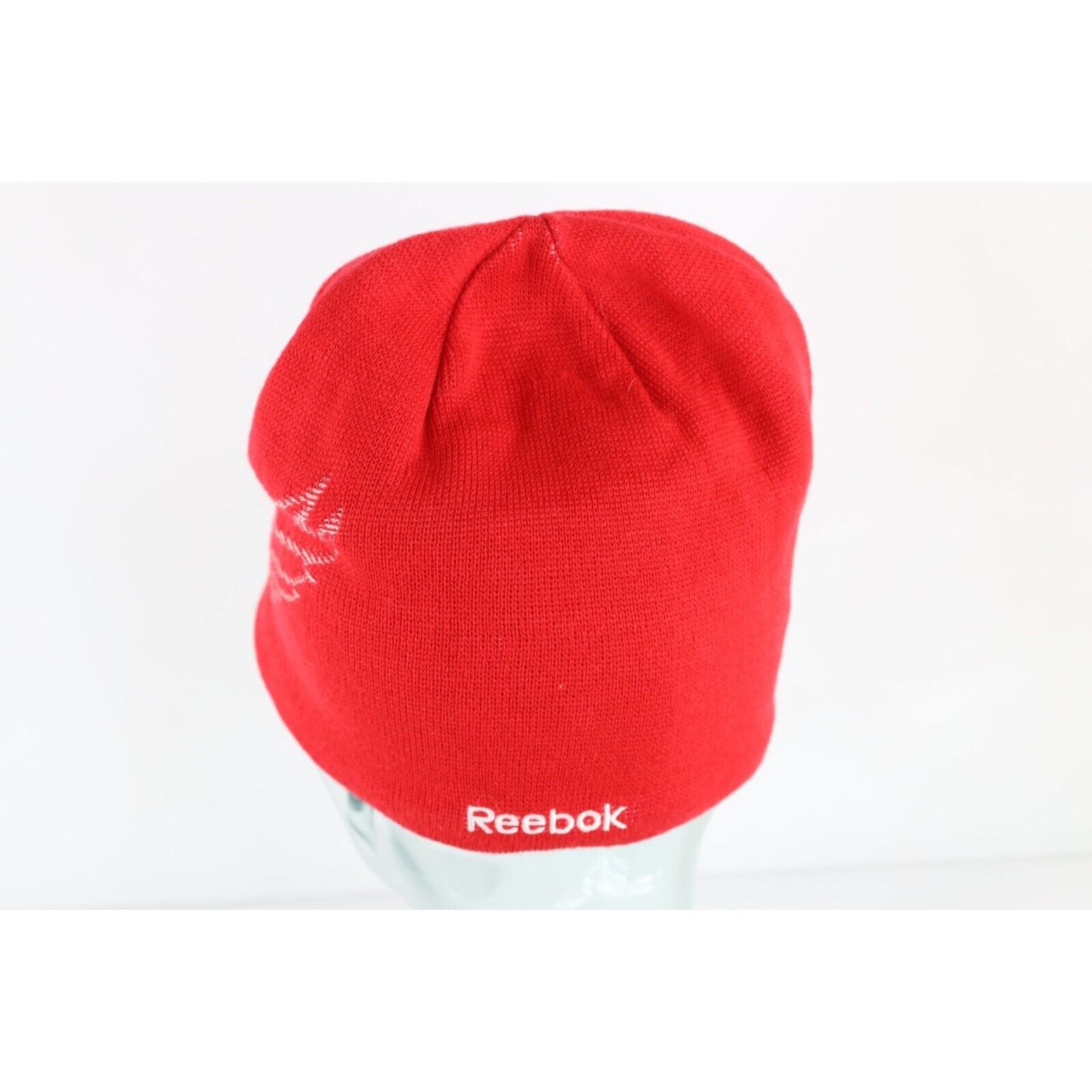 Reebok Vintage Reebok Big Logo Detroit Red Wings Hockey Beanie Hat Size ONE SIZE - 3 Thumbnail