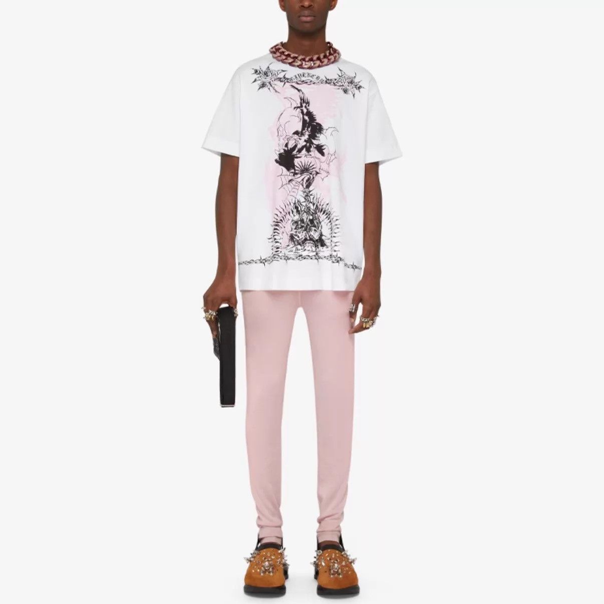 Givenchy Givenchy Gothic Print Short Sleeve T-Shirt White L Size US L / EU 52-54 / 3 - 6 Thumbnail