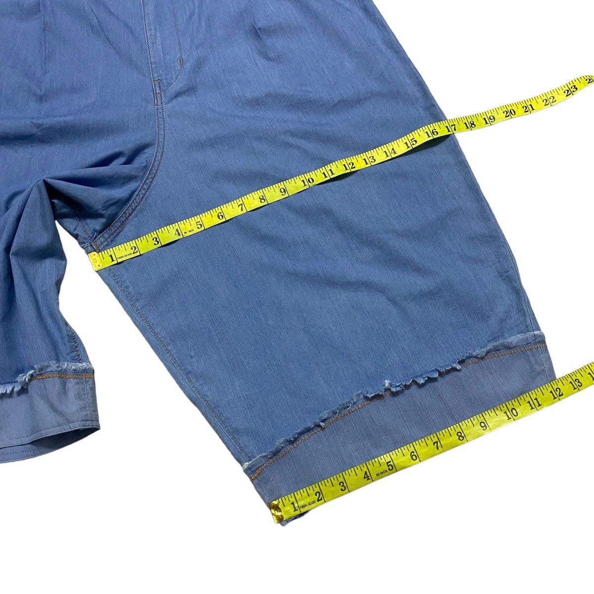 Frapbois Japanese Brand FRAPBOIS Denim Baggy Wide Cropped Pants Size US 34 / EU 50 - 15 Thumbnail