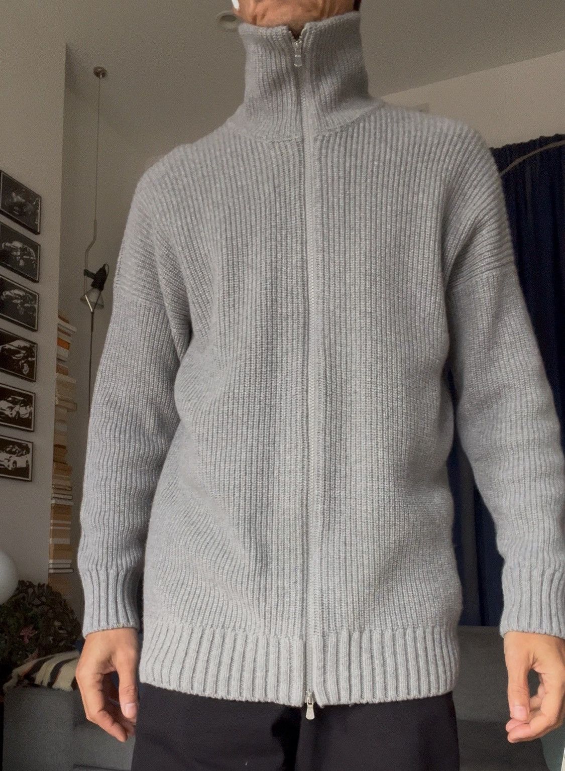 Gran Sasso Cashmere Zip Up Size US XL / EU 56 / 4 - 1 Thumbnail
