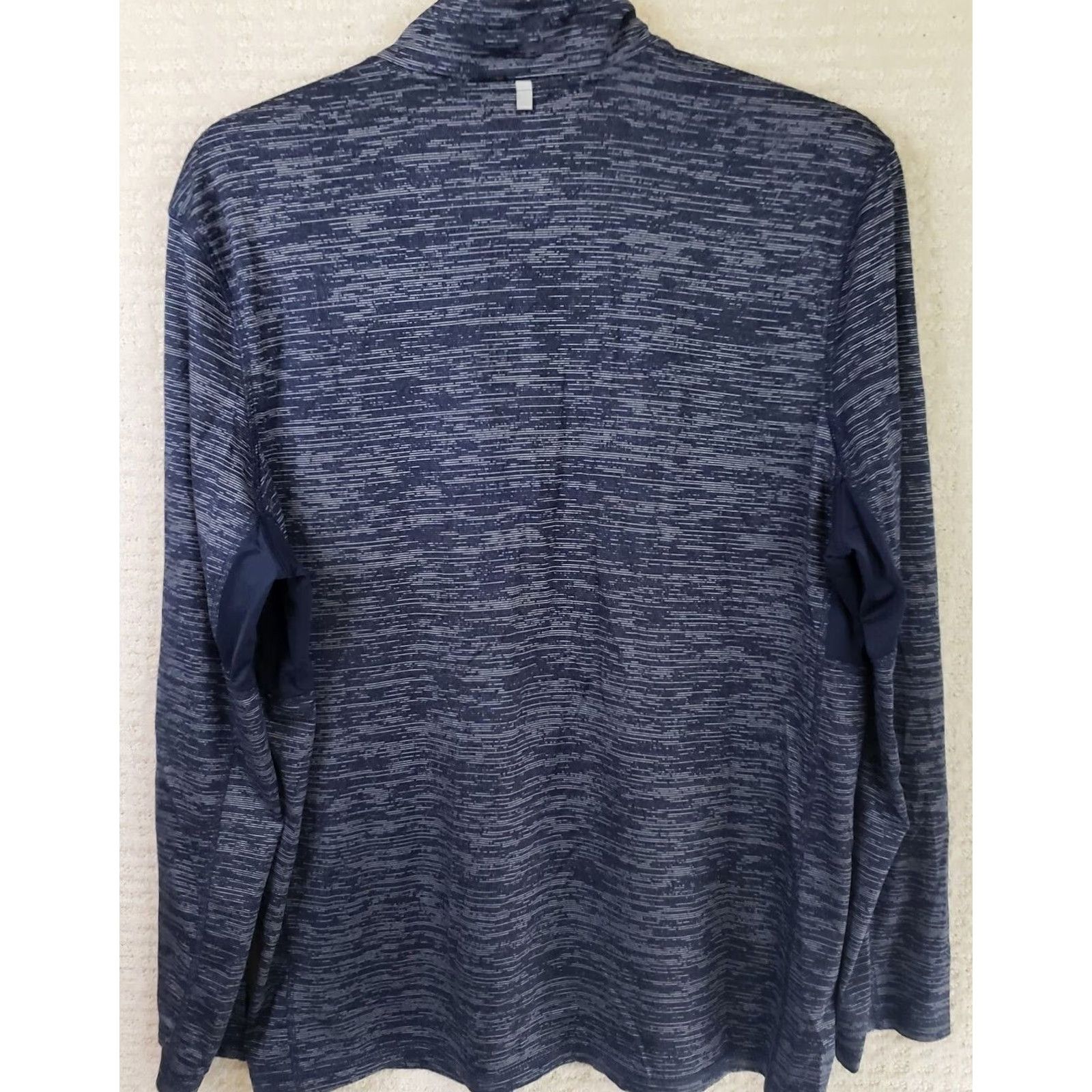 Vintage Russell Dri-Power 360 Men’s L Heathered Blue 1/4 Zip Athletic Shirt Long Sleeve Stretchy Polyester Blend Spandex Slim Fit Regular Size L Mens Shirts Size US L / EU 52-54 / 3 - 5 Thumbnail