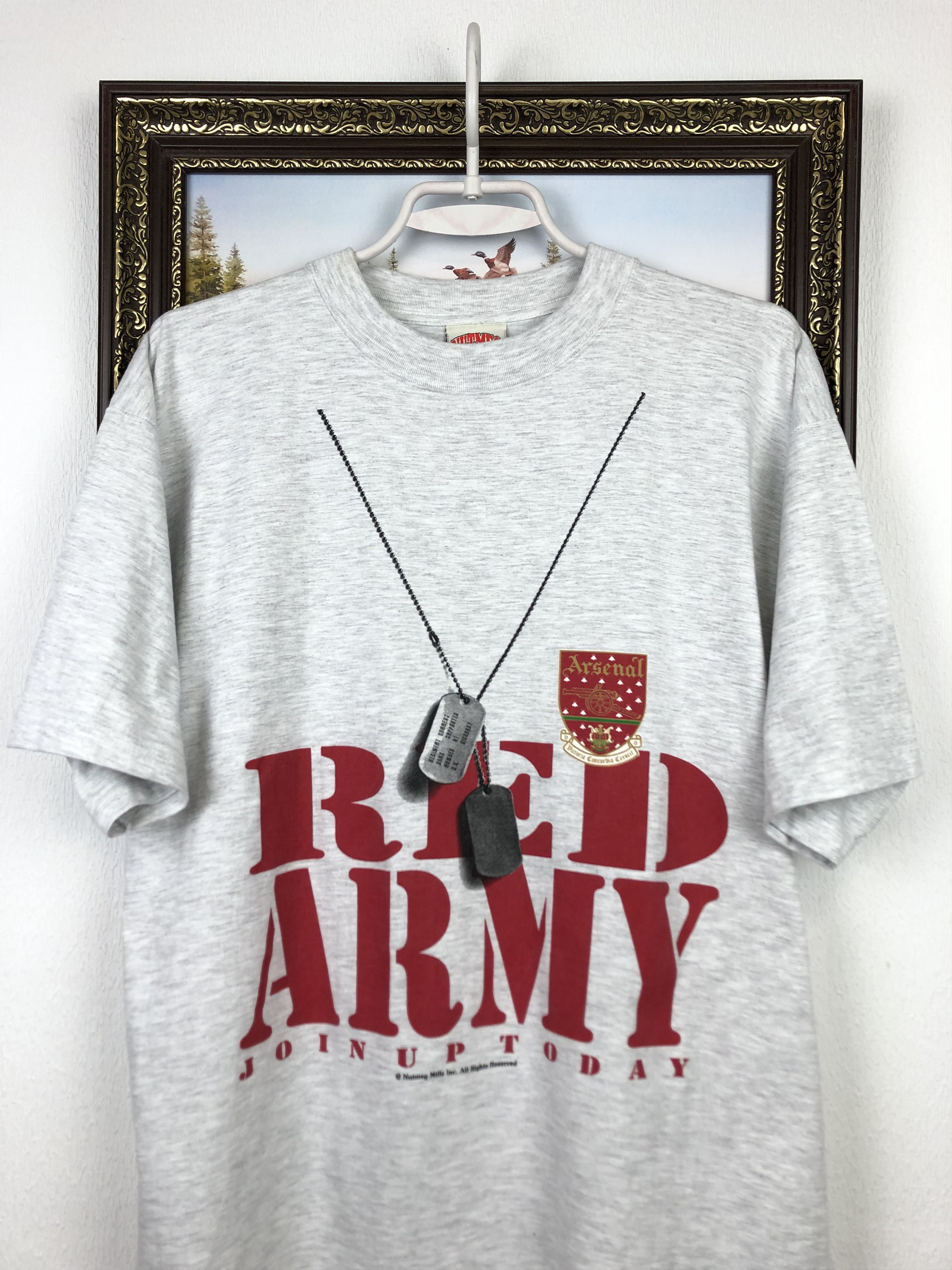 Vintage Vintage Arsenal Football Shirt Nutmeg Red Army Soccer Jersey Size US M / EU 48-50 / 2 - 2 Thumbnail