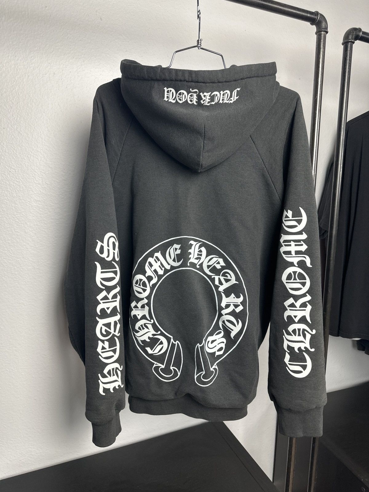 Pre-owned Chrome Hearts X Vintage 90's Chrome Hearts Fuck You Thermal Zip In Black