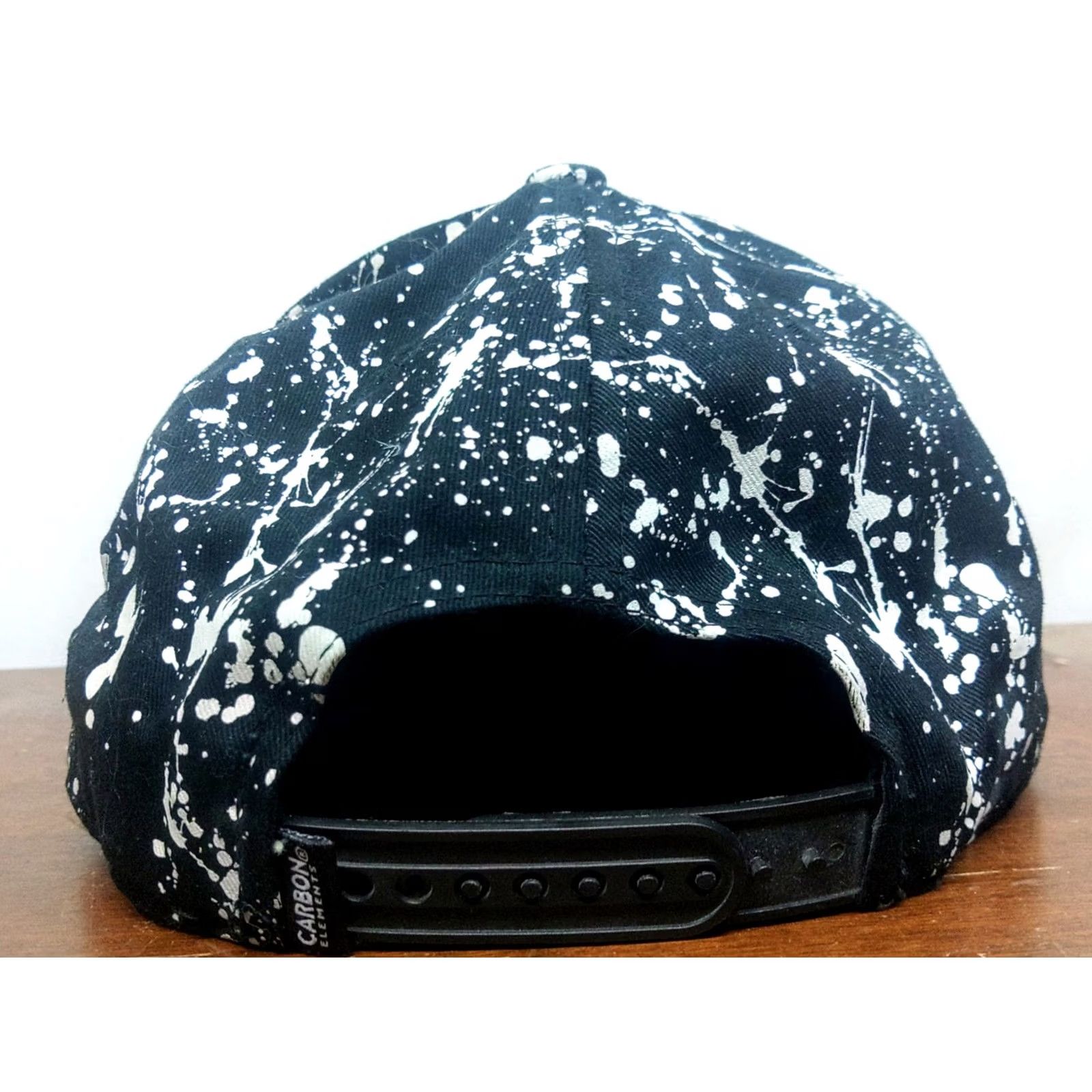 Carbon Diamond Carbon Elements Paint Splatter Snapback Hat Cap Black Turquoise, Carbon, Unisex Adult, Adjustable, Cotton Canvas, Casual Hat Size ONE SIZE - 5 Thumbnail