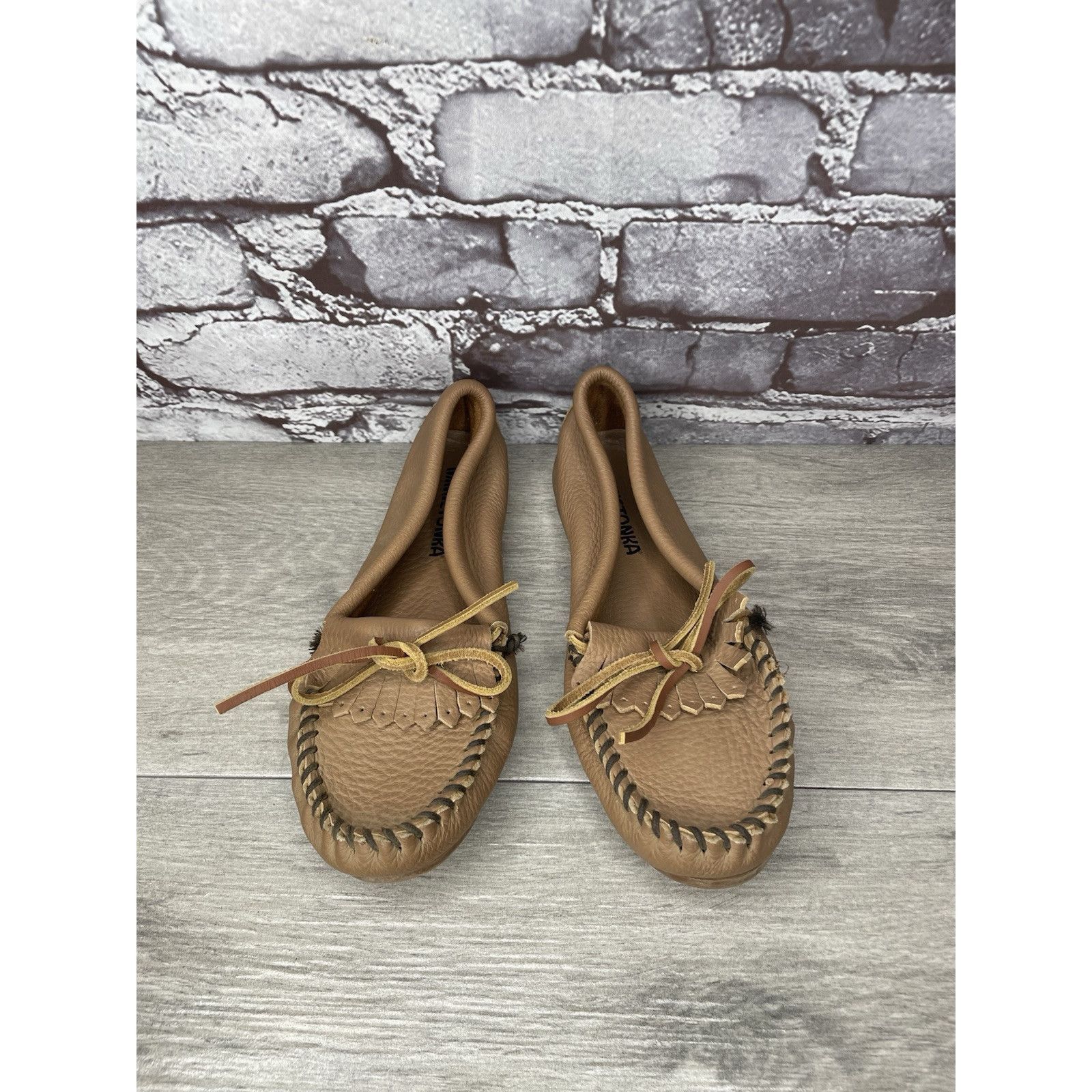 Minnetonka Minnetonka Moccasins Brown Leather Driving Moccasin Loafers Size US 6 / IT 36 - 6 Thumbnail