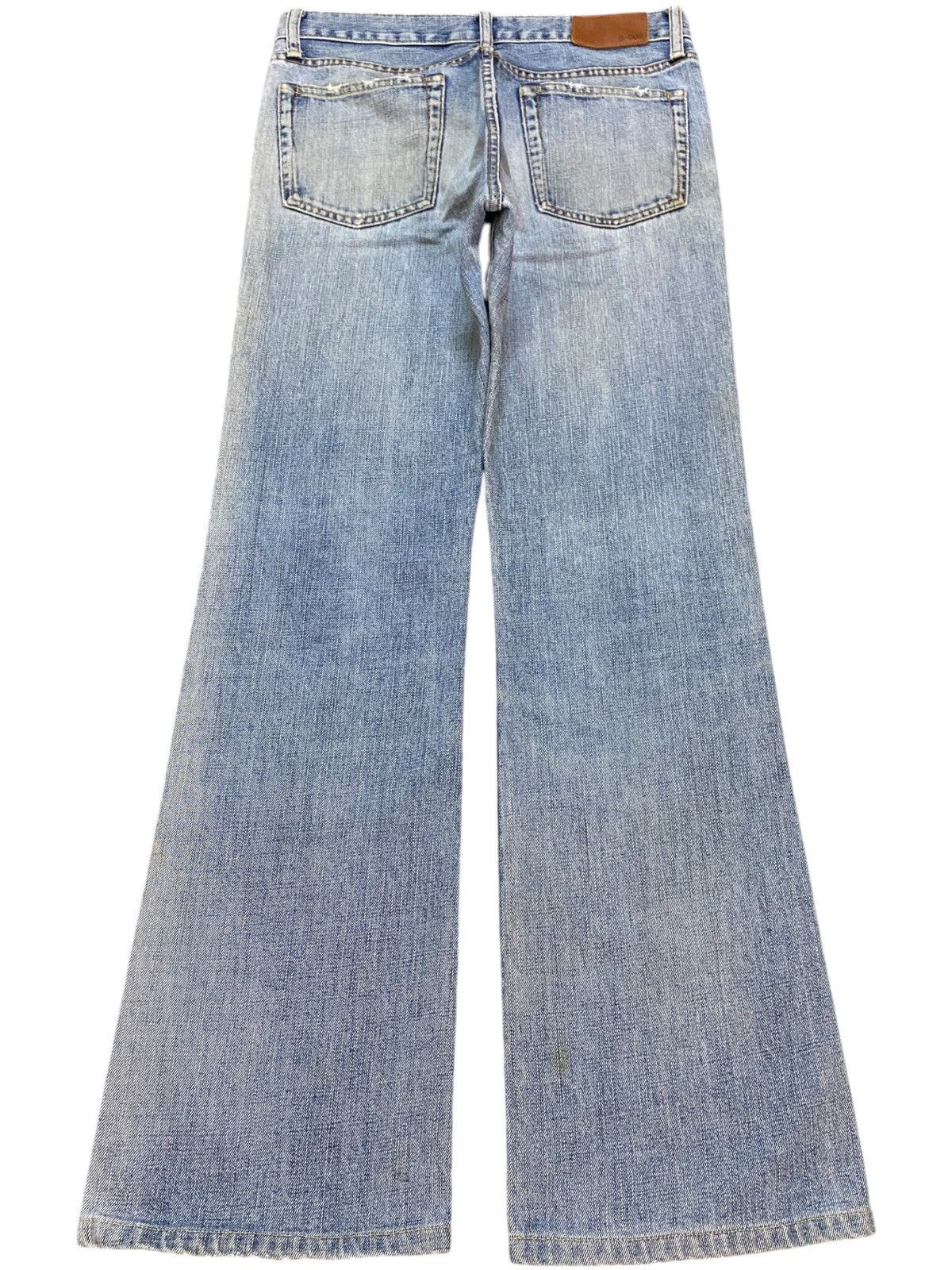 Japanese Brand Vintage Uniqlo Faded Wash Distressed Flare Jeans Size US 31 - 2 Thumbnail