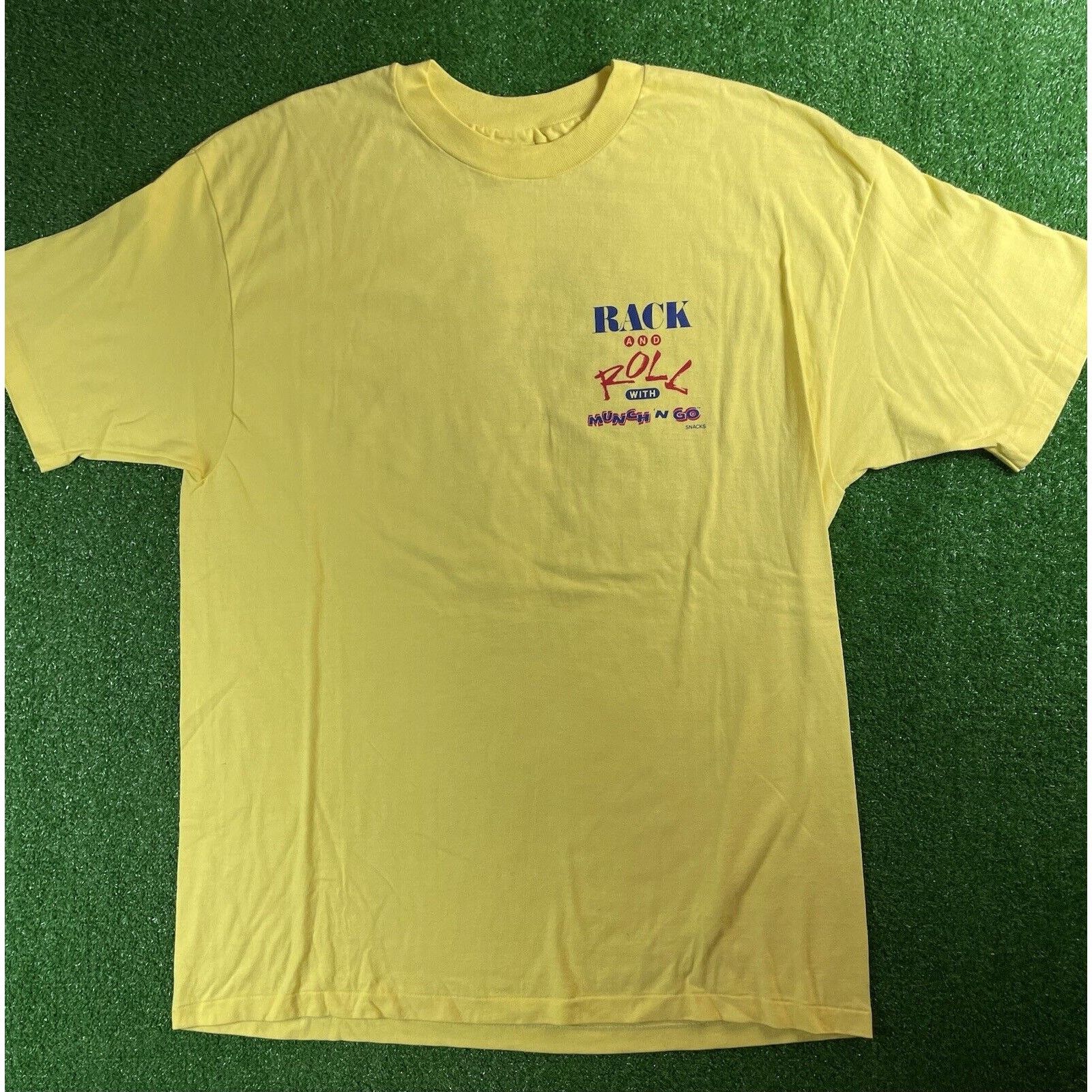 Vintage Vintage 80s Mr Peanut Munch XL Yellow Snack Shirt USA Made Size US XL / EU 56 / 4 - 3 Thumbnail