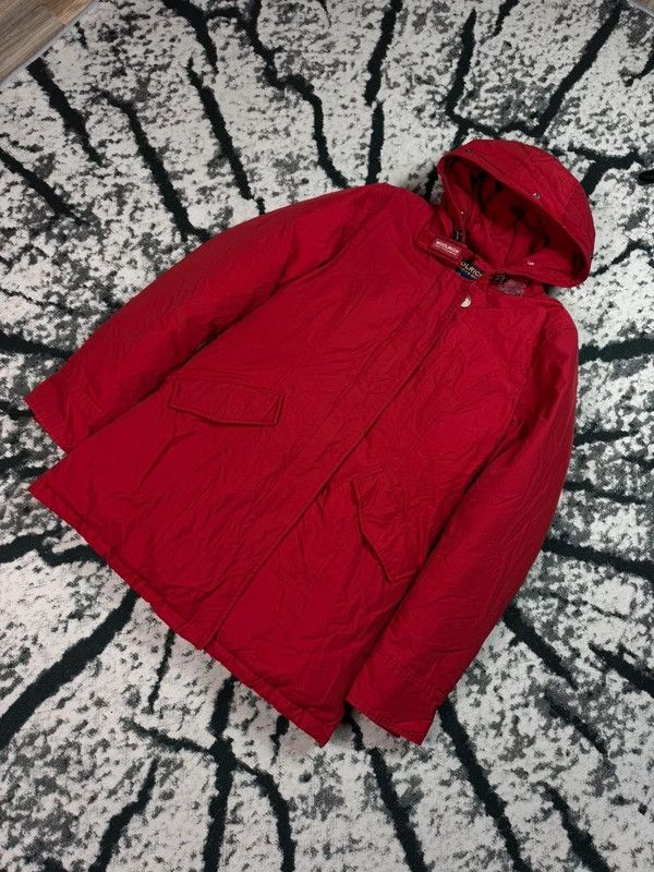 Other Woolrich red L logo winter down parka jacket Size L / US 10 / IT 46 - 2 Thumbnail