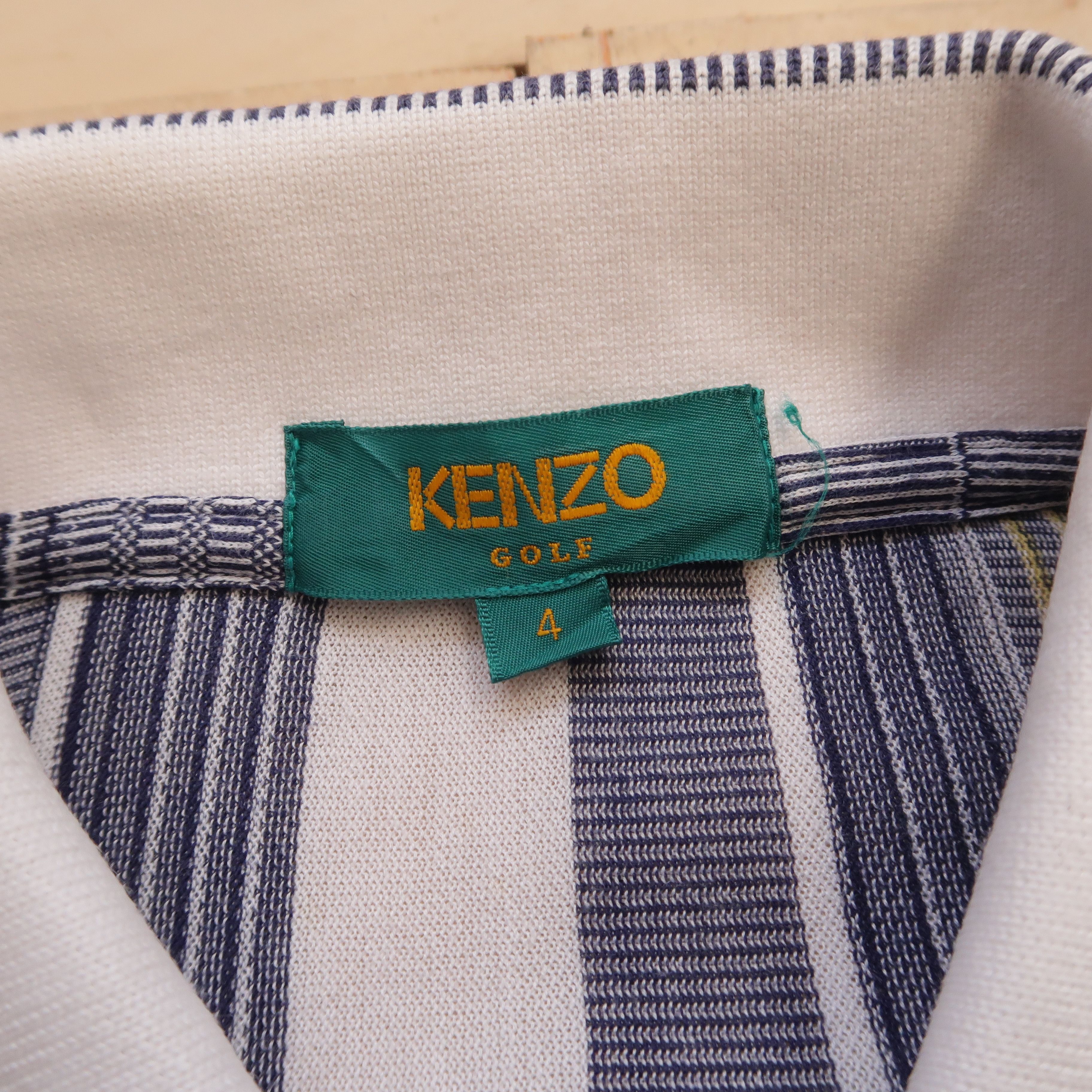 Kenzo 90s Vintage Kenzo Golf Psychedelic Stripe Polo Shirt Size US M / EU 48-50 / 2 - 4 Thumbnail
