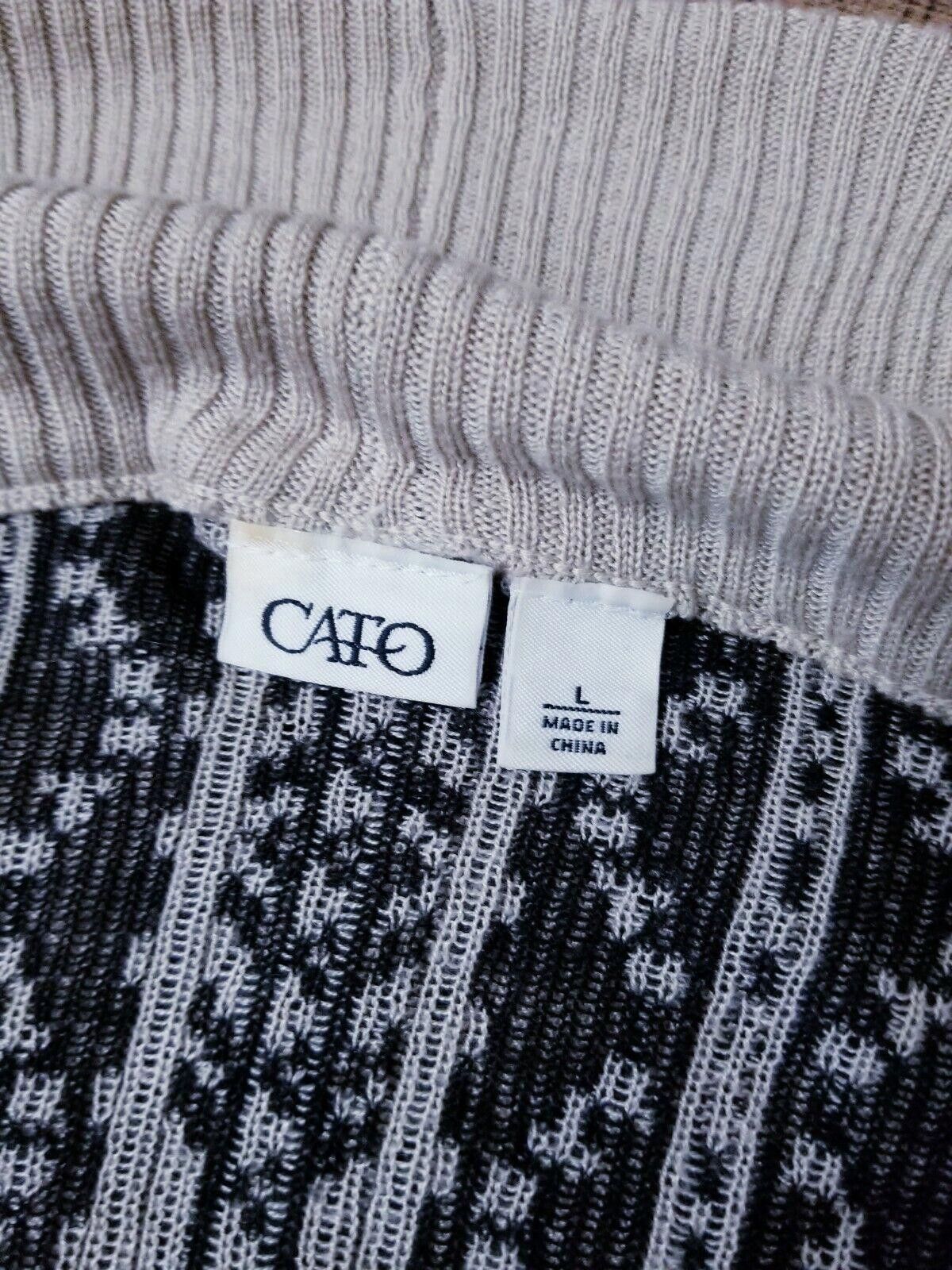 Cartoon Network Cato Sweater Large Aztec Long Open Front Cardigan Beige Size L / US 10 / IT 46 - 4 Thumbnail