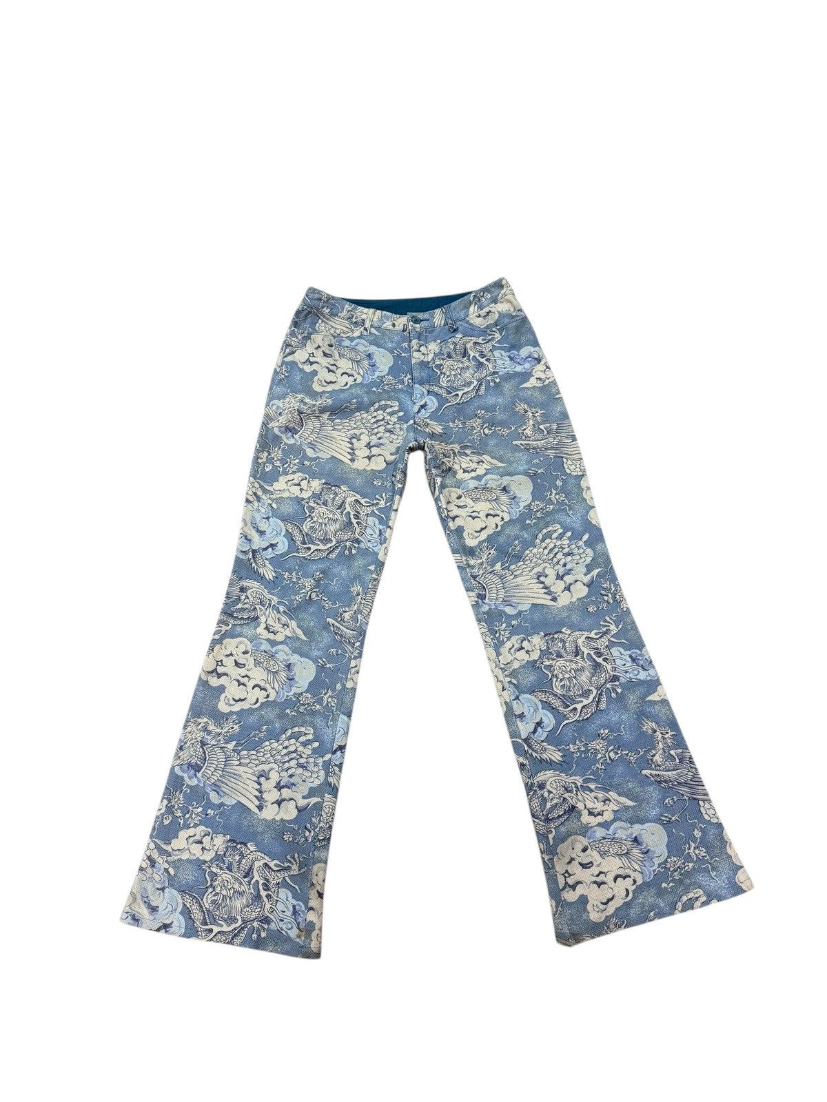 Japanese Brand BATSU CLUB PRINTED FLARE JEANS Size US 30 / EU 46 - 1 Thumbnail