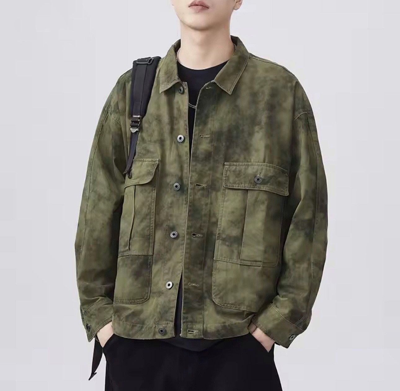 Retro Vintage Tie Dye Streetwear Autumn Jacket