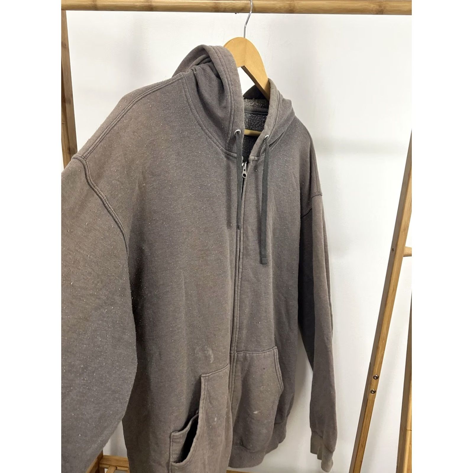 Fruit Of The Loom VINTAGE Fruit of the Loom Hoodie Gray Full Zip WIP Thin Worn Sweatshirt Size XL Mens Size US XL / EU 56 / 4 - 5 Thumbnail
