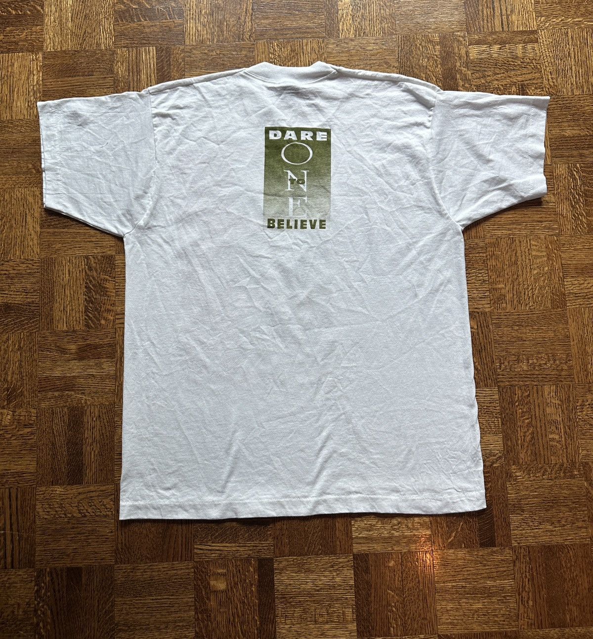 Vintage Vintage 90s One Dare to Believe Graphic Band Album Promo Tee Size US XL / EU 56 / 4 - 2 Thumbnail