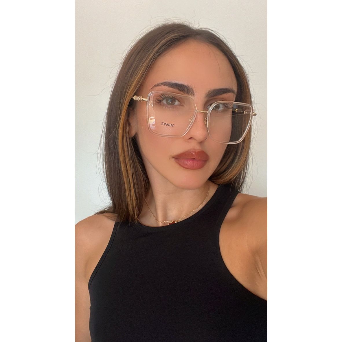 Versace NEW Versace VE1294D Clear Gold Square Eyeglasses Frames Size ONE SIZE - 2 Thumbnail