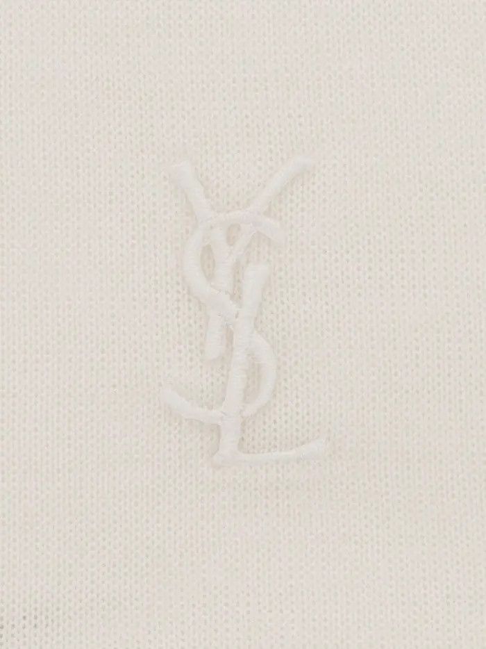 Saint Laurent Paris oc11z1125 761463 Cassandre Tank Top in Silk Jersey White Size L / US 10 / IT 46 - 3 Thumbnail