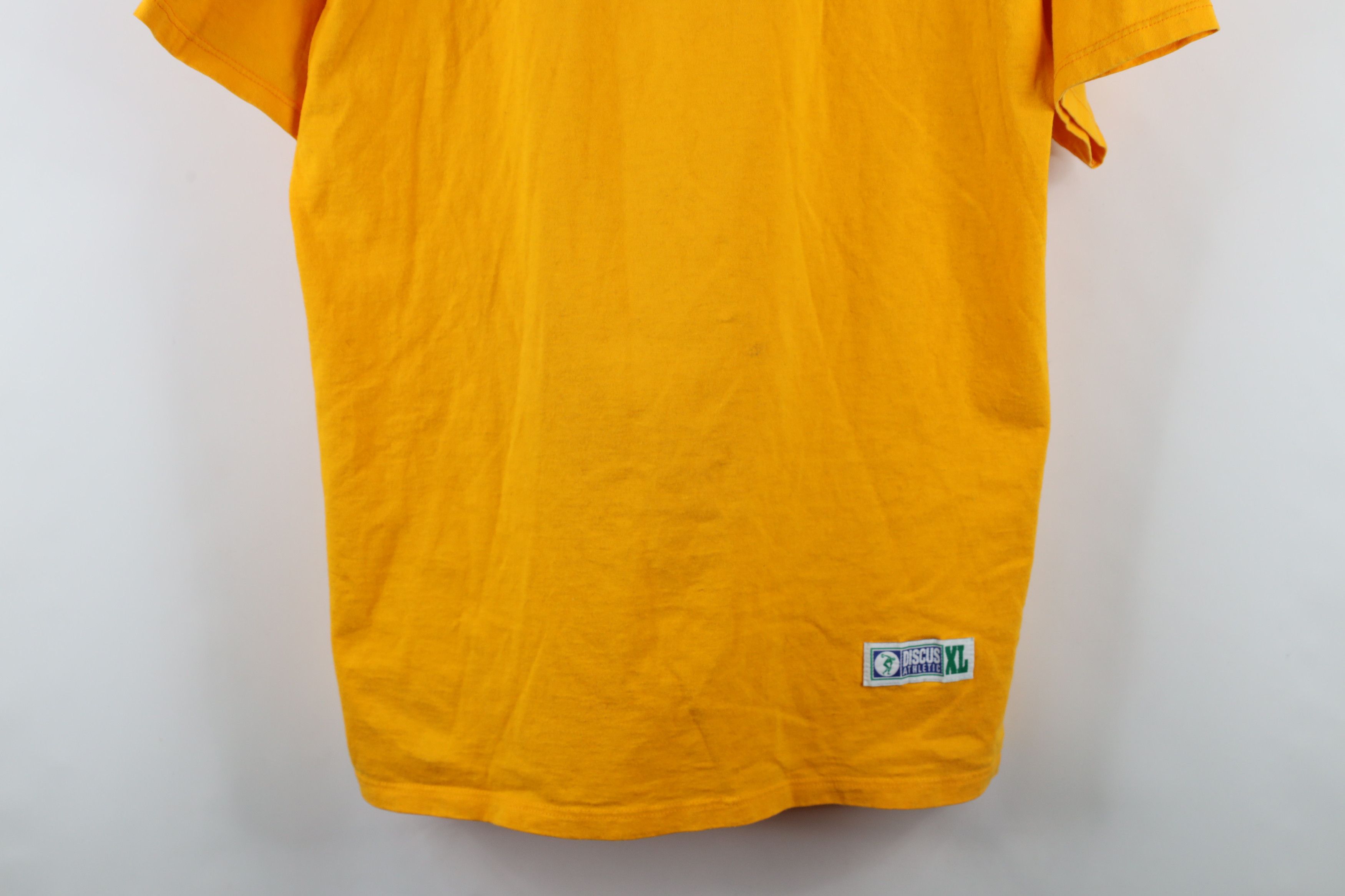 Vintage Vintage 90s Streetwear Short Sleeve T-Shirt Gold Yellow USA Size US XL / EU 56 / 4 - 3 Thumbnail