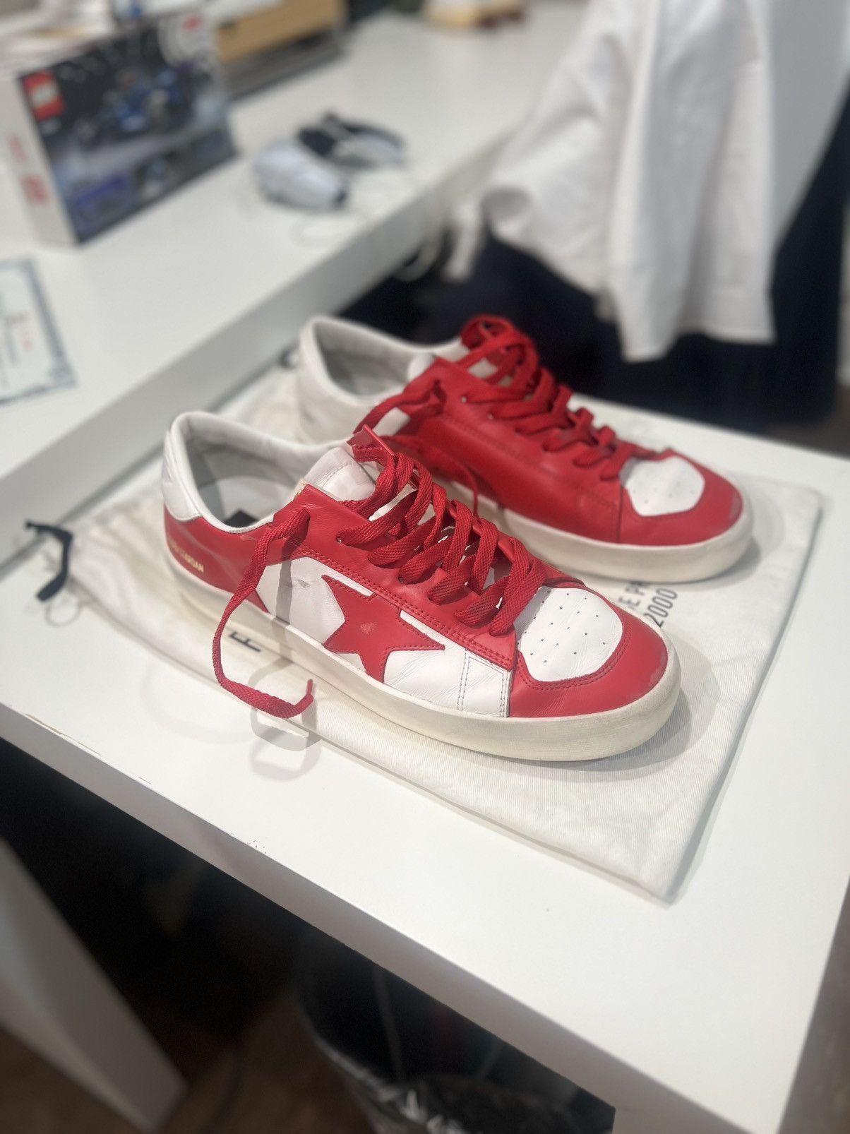 Golden Goose Luxury Golden Goose Red/White Sneakers Size US 11 / IT 41 - 5 Thumbnail