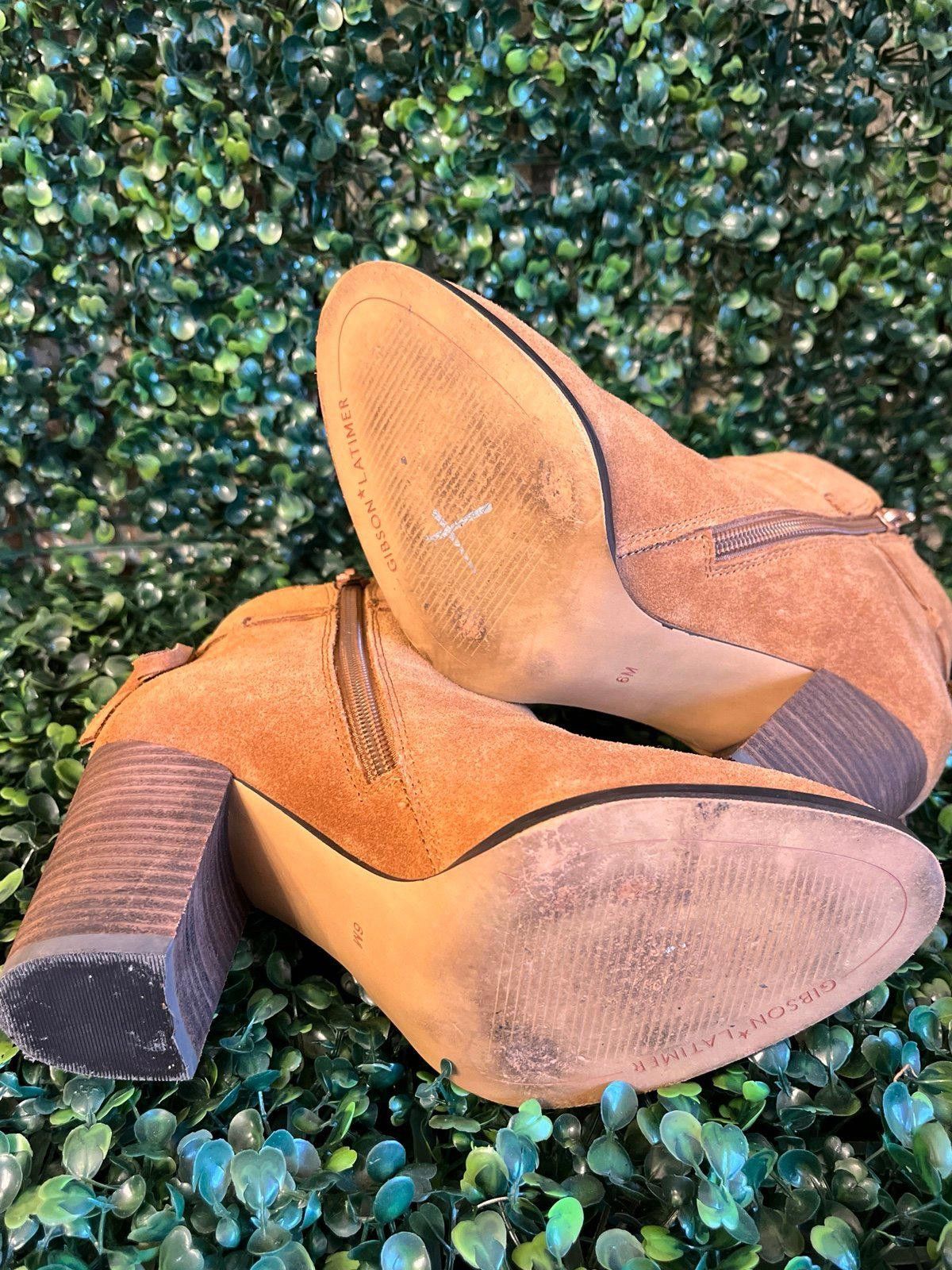 Designer Gibson Latimer Leather booties size 6 brown Size US 6 / IT 36 - 3 Thumbnail