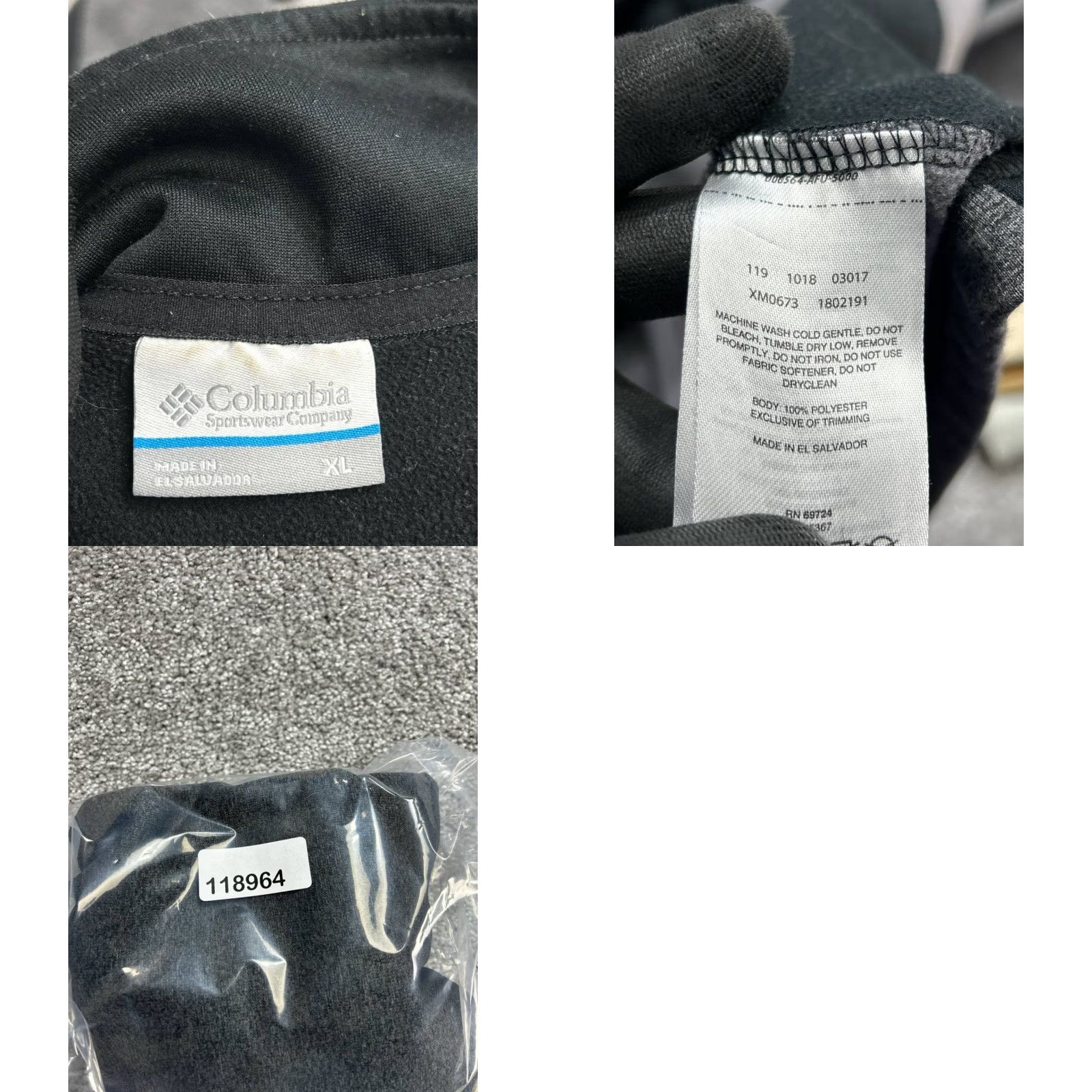 Vintage Columbia Fleece Jacket Mens XL Gray Black Logo - Performance/Outdoor - Jacket Size US XL / EU 56 / 4 - 8 Thumbnail