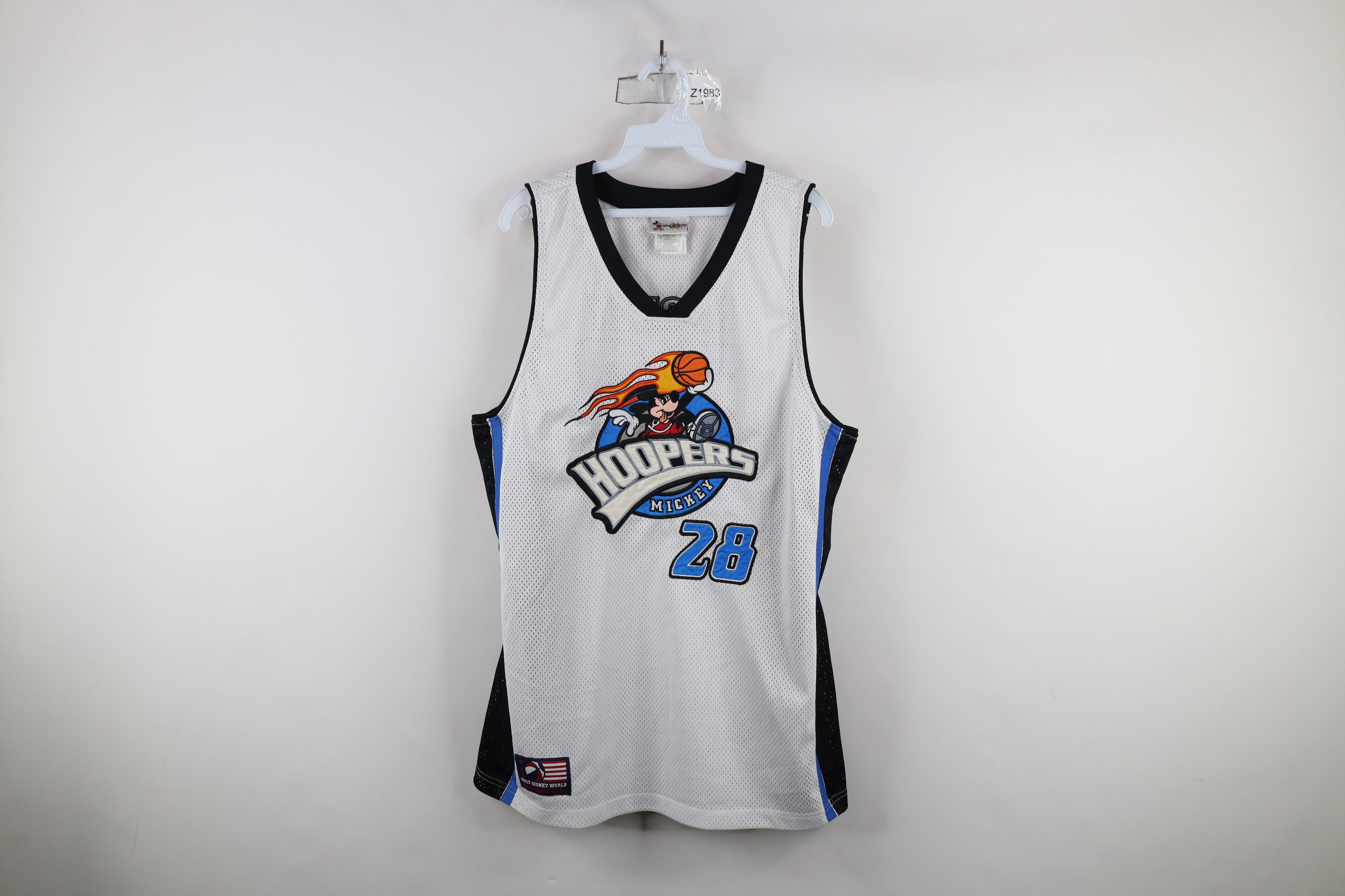 Disney × Vintage Vintage 90s Y2K Disney Mickey Mouse Fire Flames Jersey Size US L / EU 52-54 / 3 - 1 Thumbnail