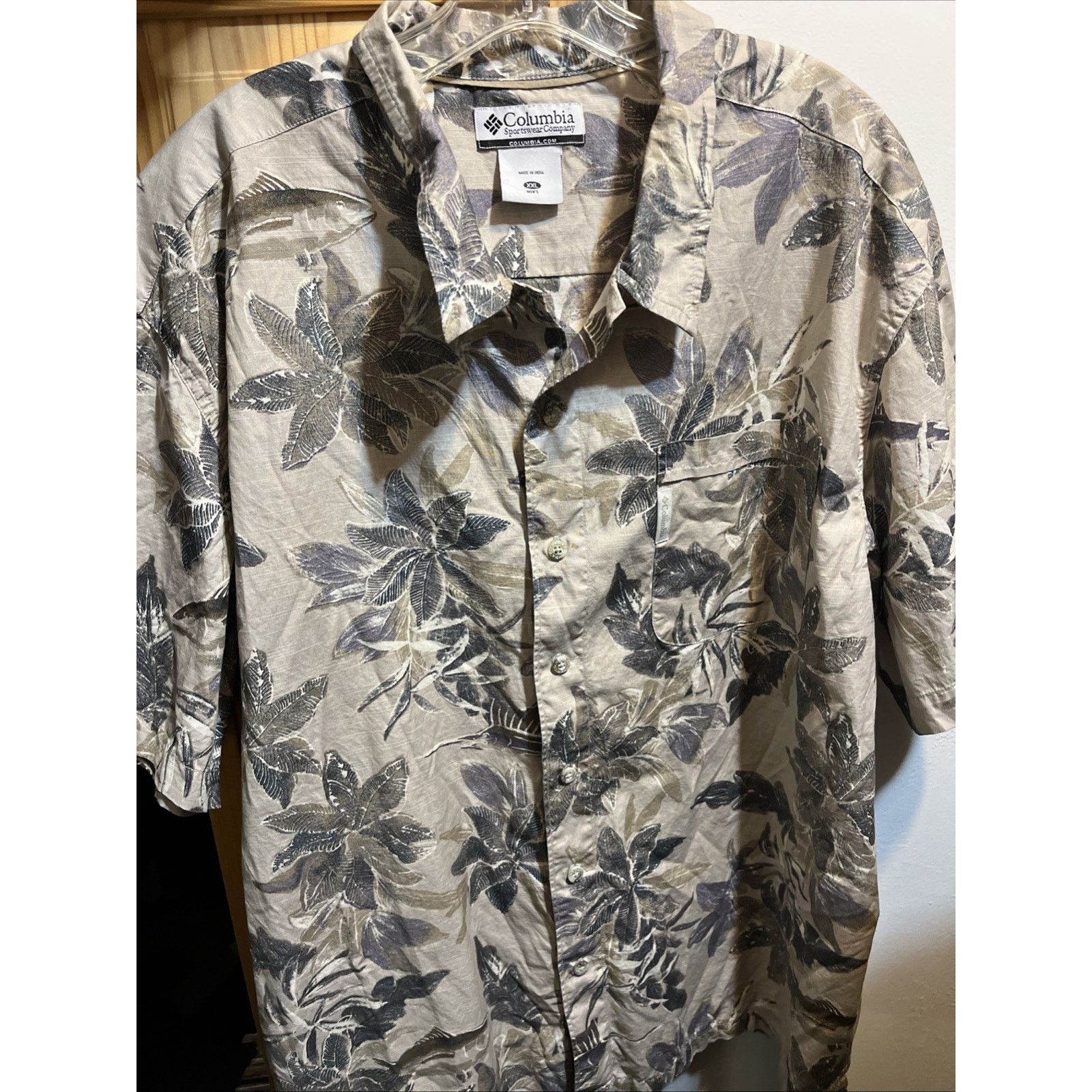 Columbia Columbia Men's Short Sleeve Casual Shirt Size XXL Gray Fish Size US XXL / EU 58 / 5 - 11 Thumbnail