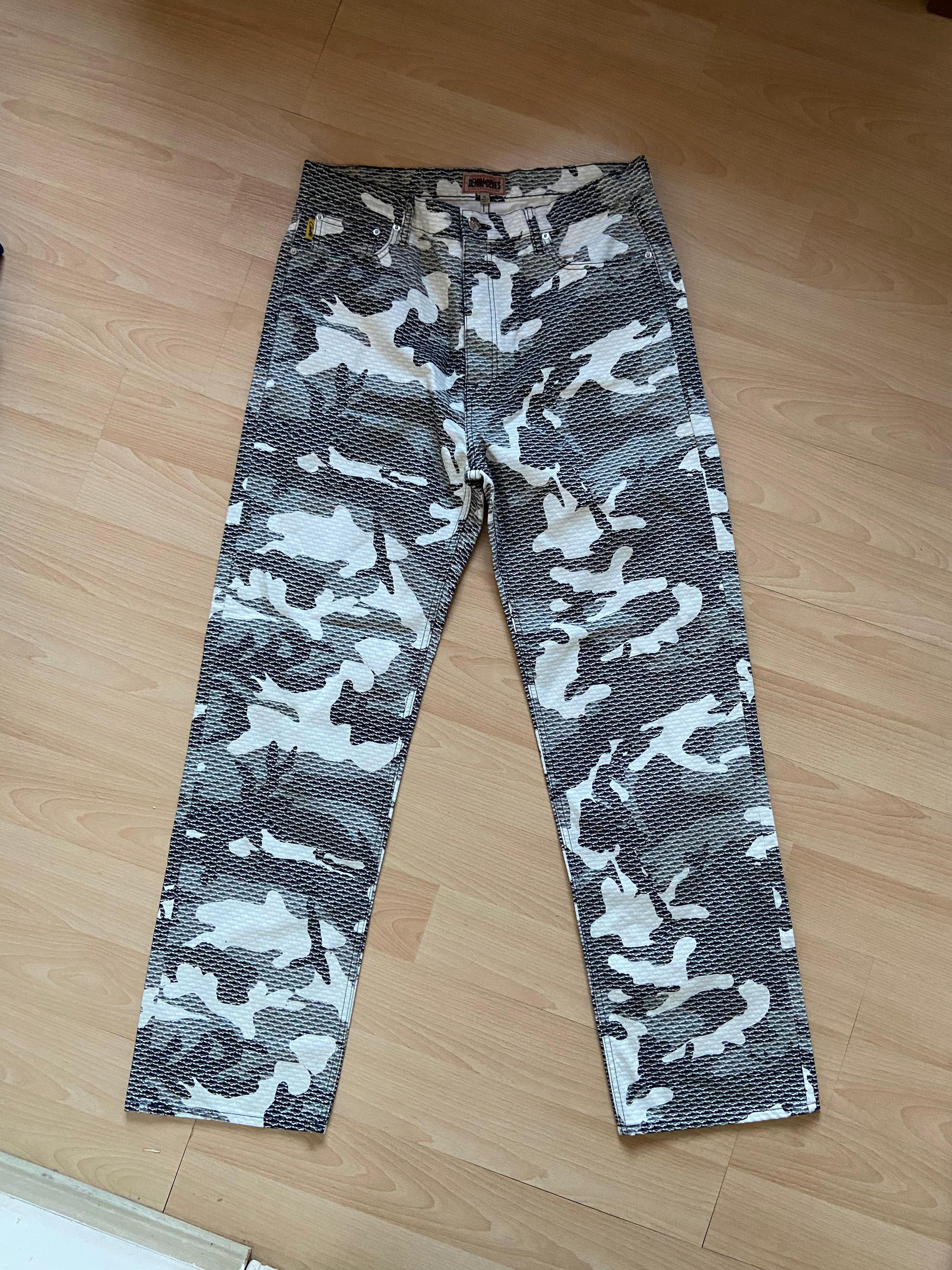 Corteiz Corteiz Alcatraz Island Logo Baggy Denim Jeans Grey
