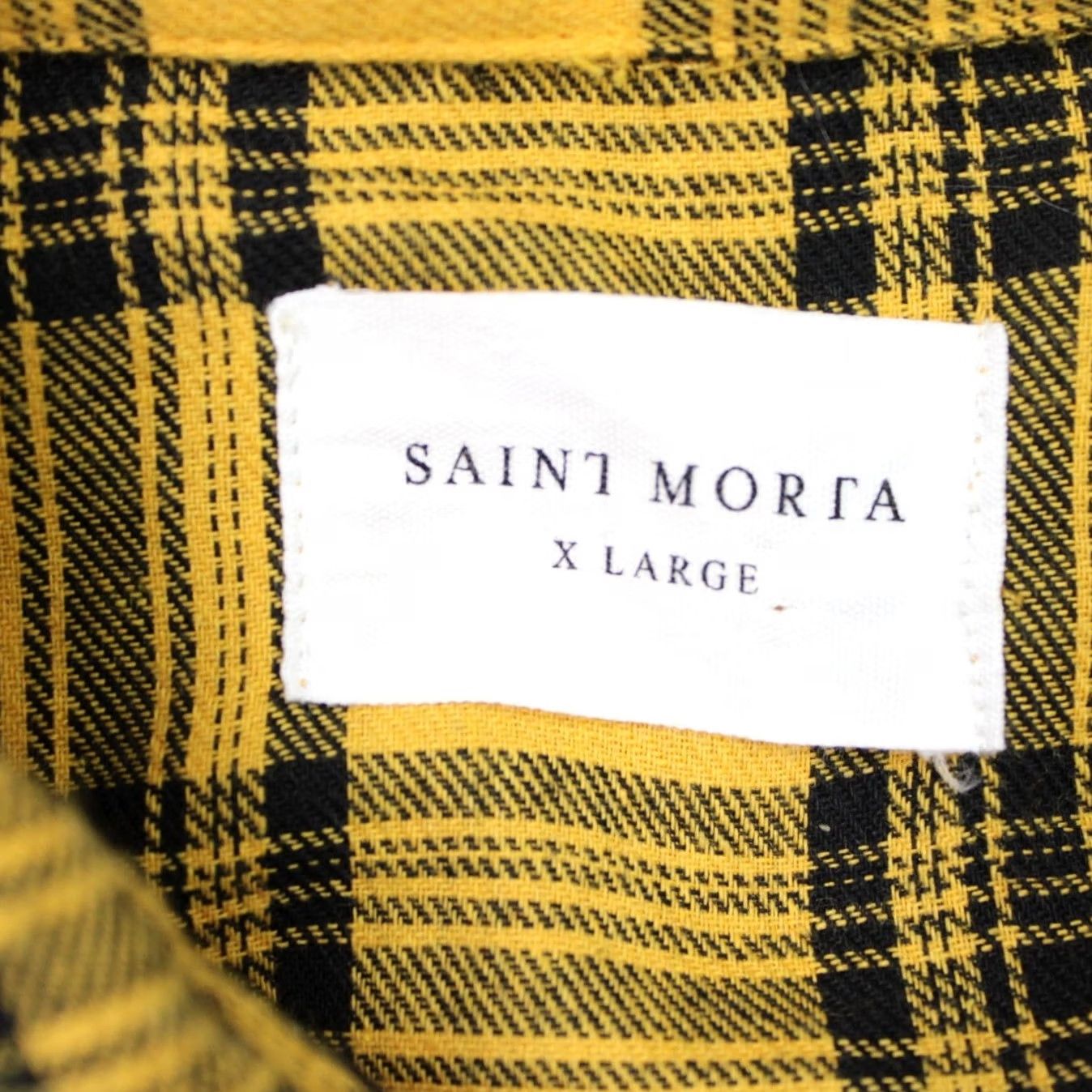Vintage Saint Morta Flannel Shirt Mens XL Yellow/Black Plaid Shirt Long Sleeve Button-Up Casual Workwear 90s Retro Vintage Size US XL / EU 56 / 4 - 7 Thumbnail