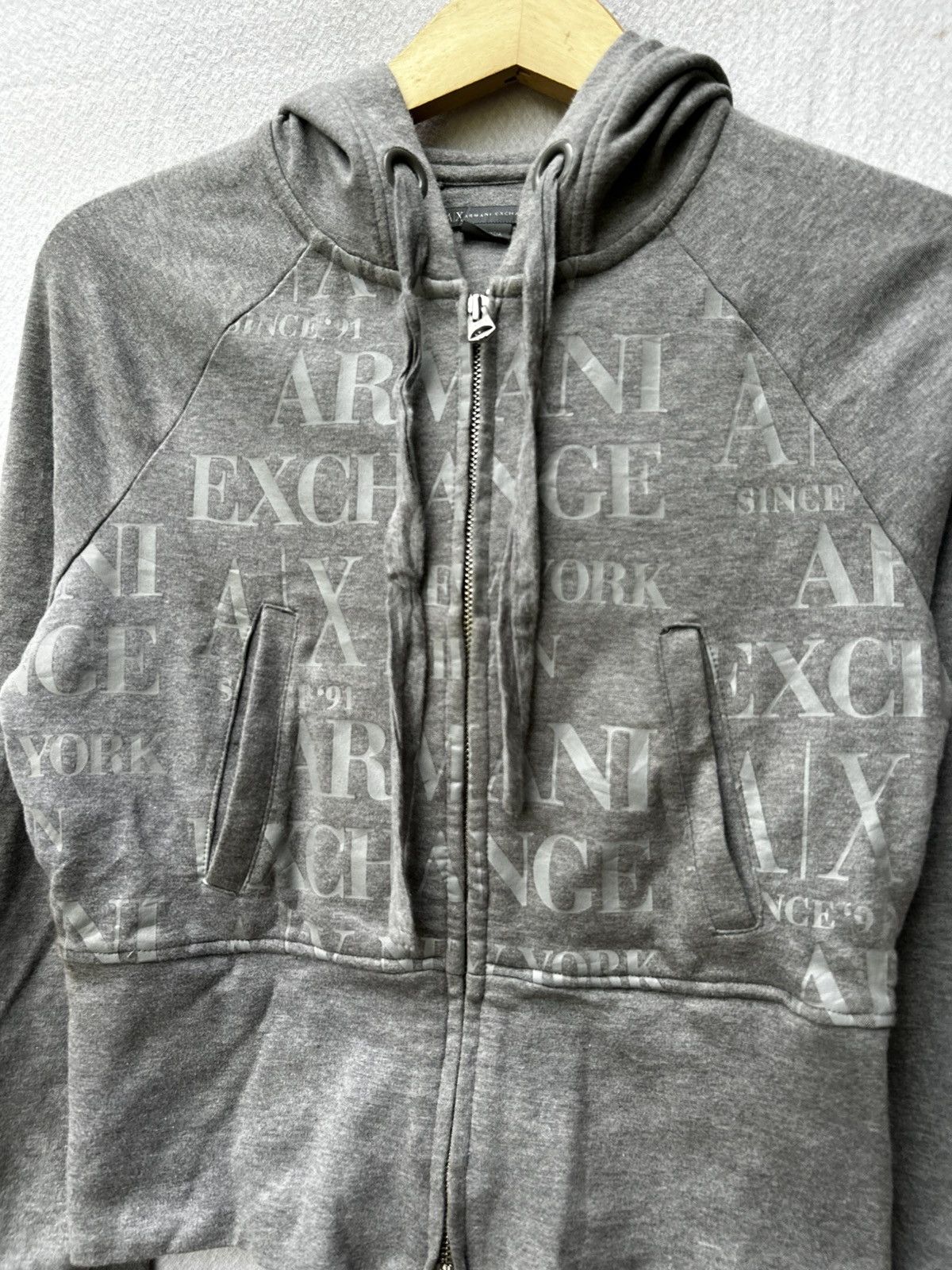 Armani Exchange × Designer × Vintage Armani Exchange Hoodie Archived Poem Zip Up Size US S / EU 44-46 / 1 - 3 Thumbnail