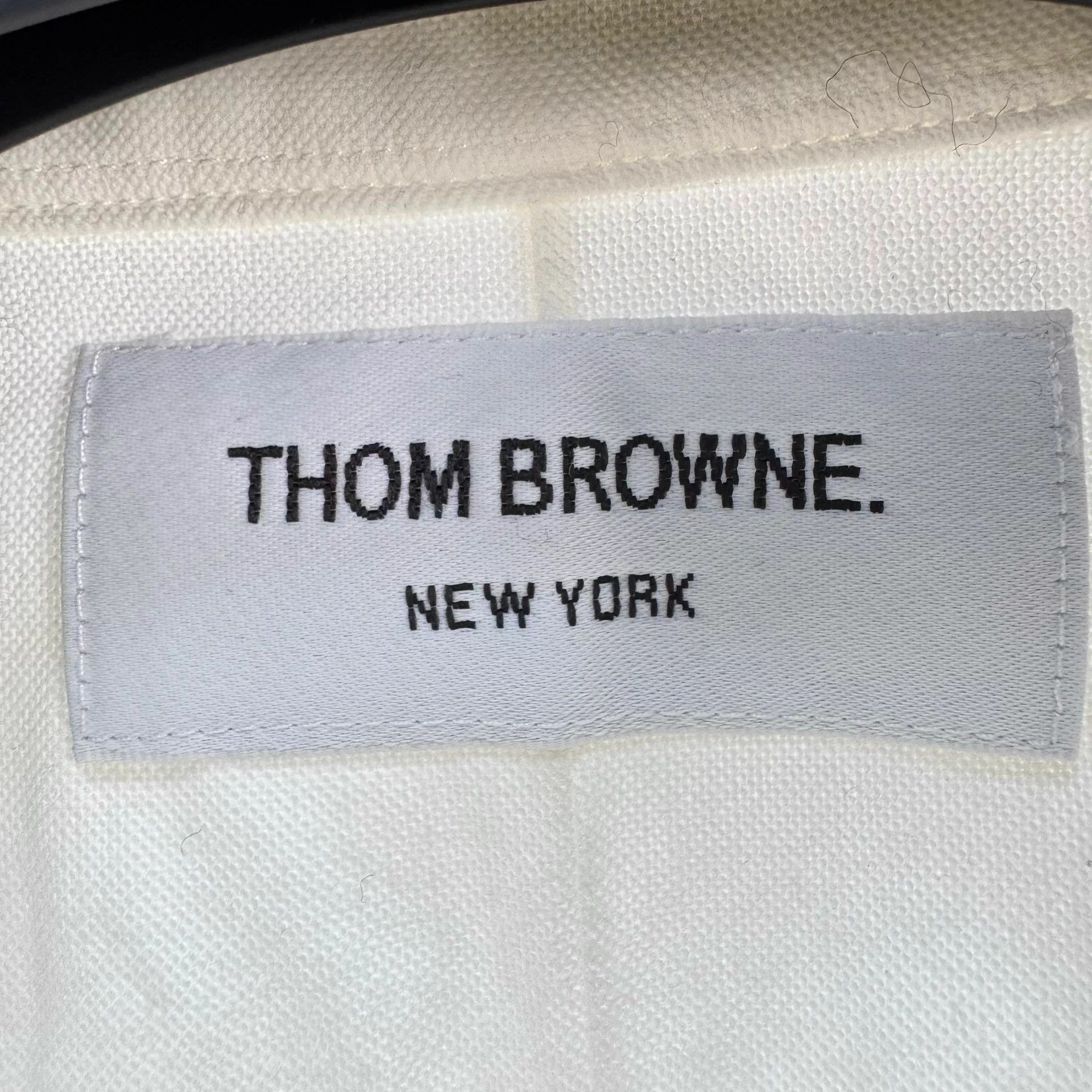 Thom Browne TB logo patch striped Oxford shirt US4 98 New Size US XL / EU 56 / 4 - 6 Thumbnail
