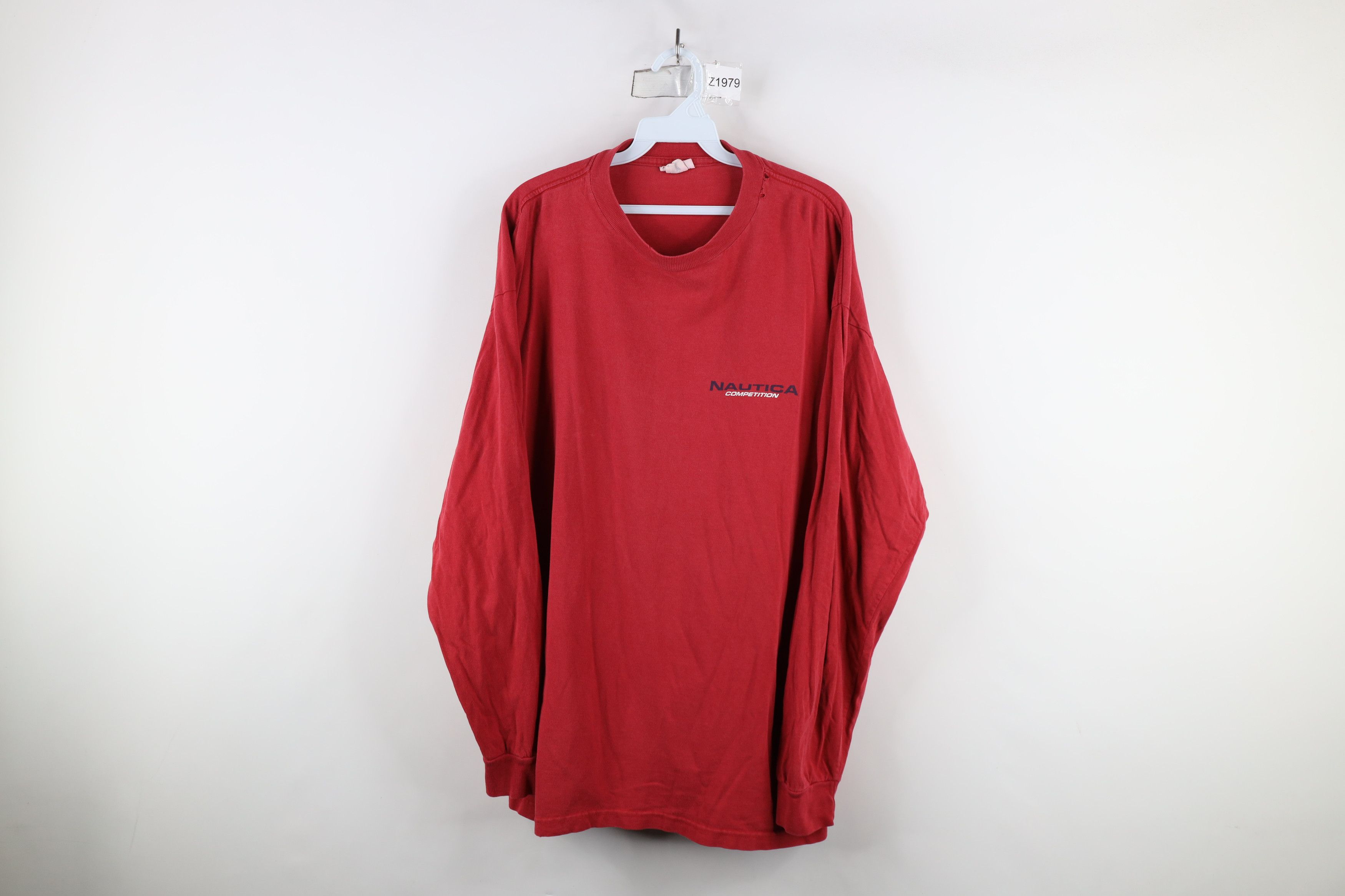 Nautica × Vintage Vintage 90s Nautica Competition Long Sleeve T-Shirt USA Size US XL / EU 56 / 4 - 1 Thumbnail