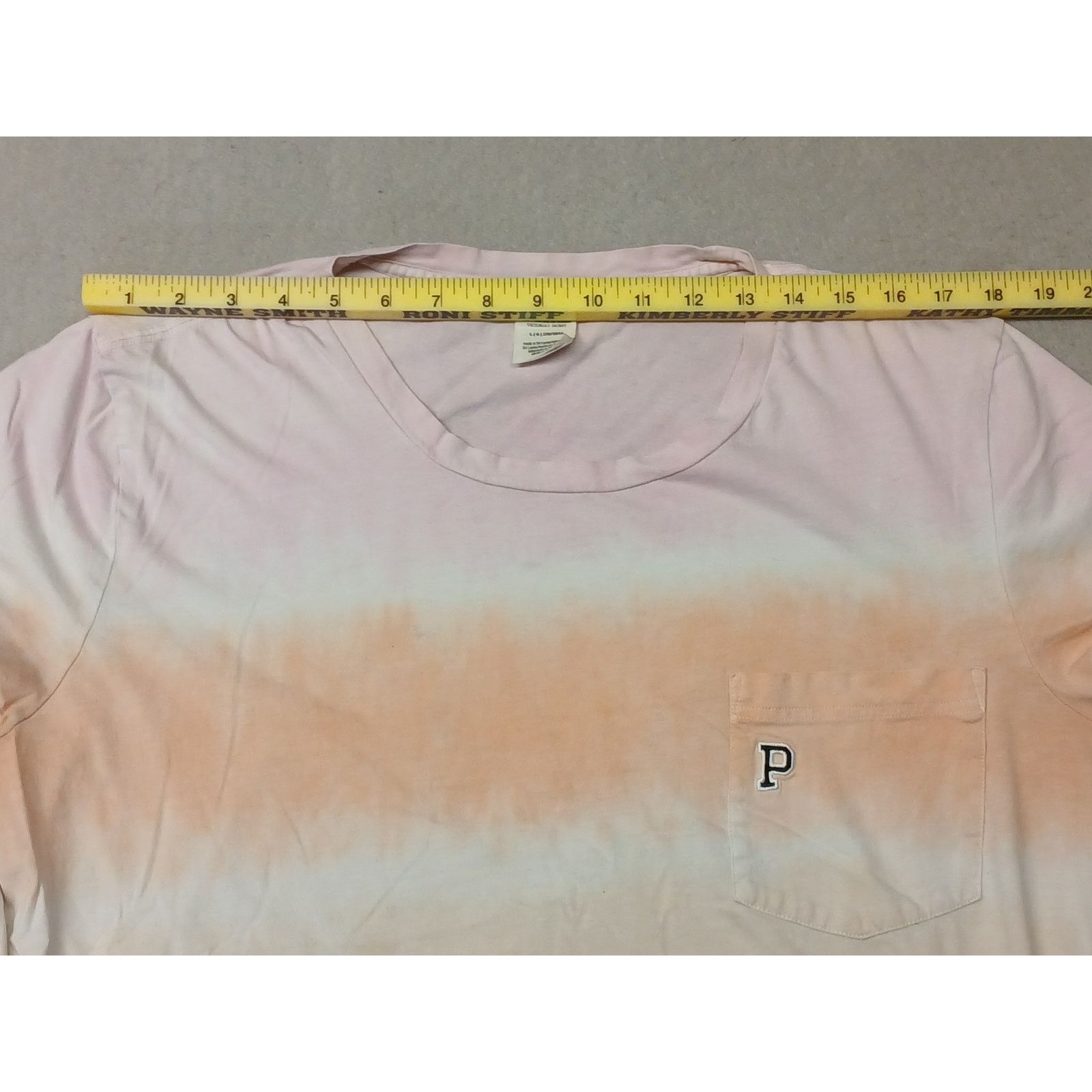 Pink Victoria's Secret PINK (Large) Tie-Dye Striped Tee Shirt Size L / US 10 / IT 46 - 4 Thumbnail