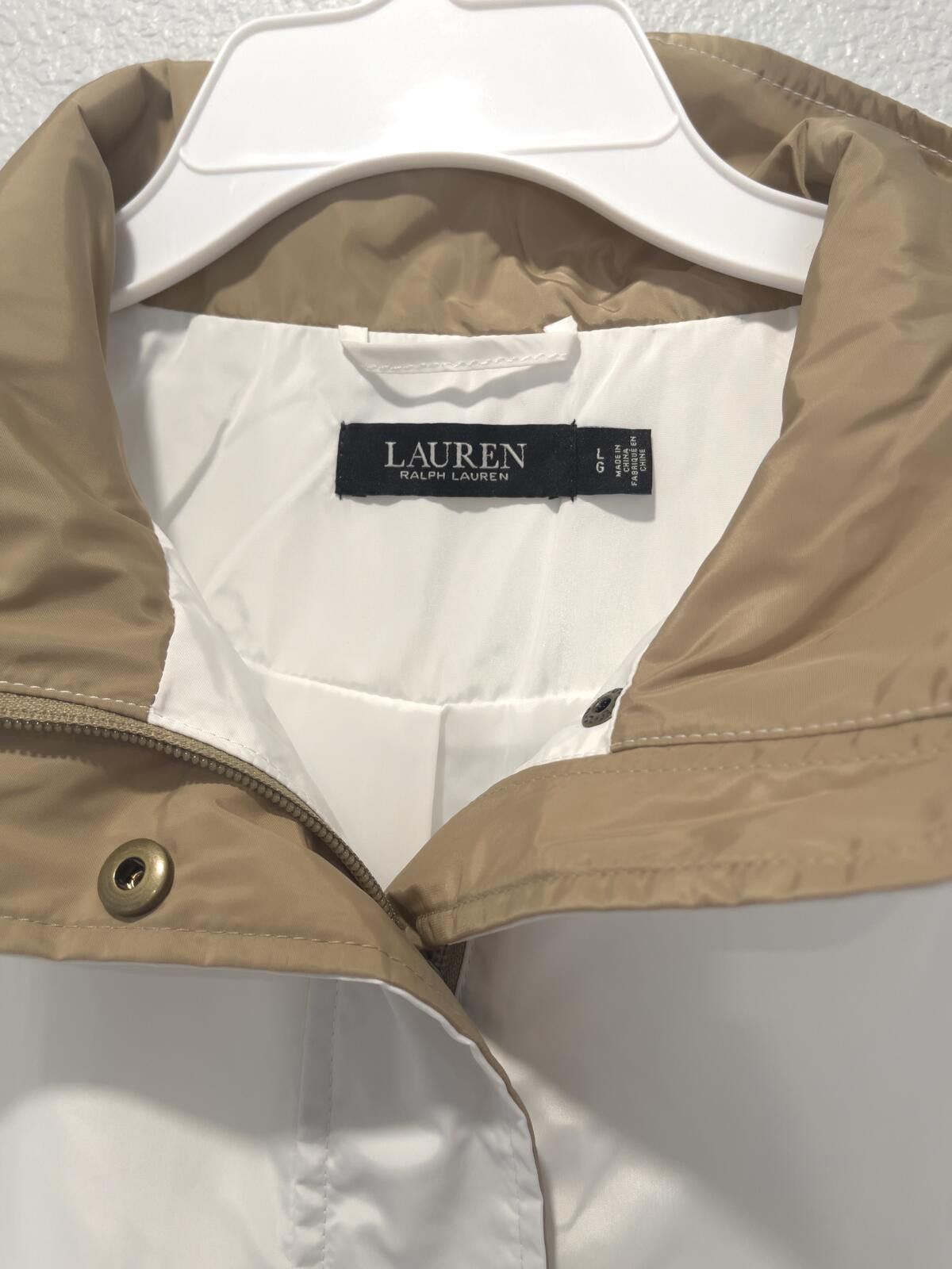 Lauren Ralph Lauren Lauren Ralph Lauren White and Tan Lightweight Jacket Size 6 Size M / US 6-8 / IT 42-44 - 3 Thumbnail