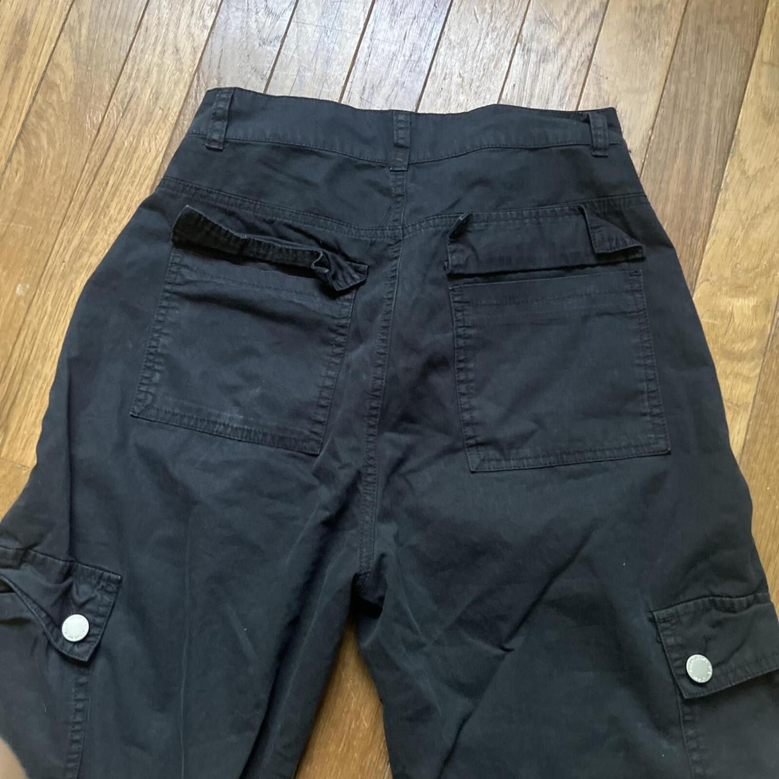 Shein SHEIN black straight leg cargo pants Size 27" / US 4 / IT 40 - 5 Thumbnail