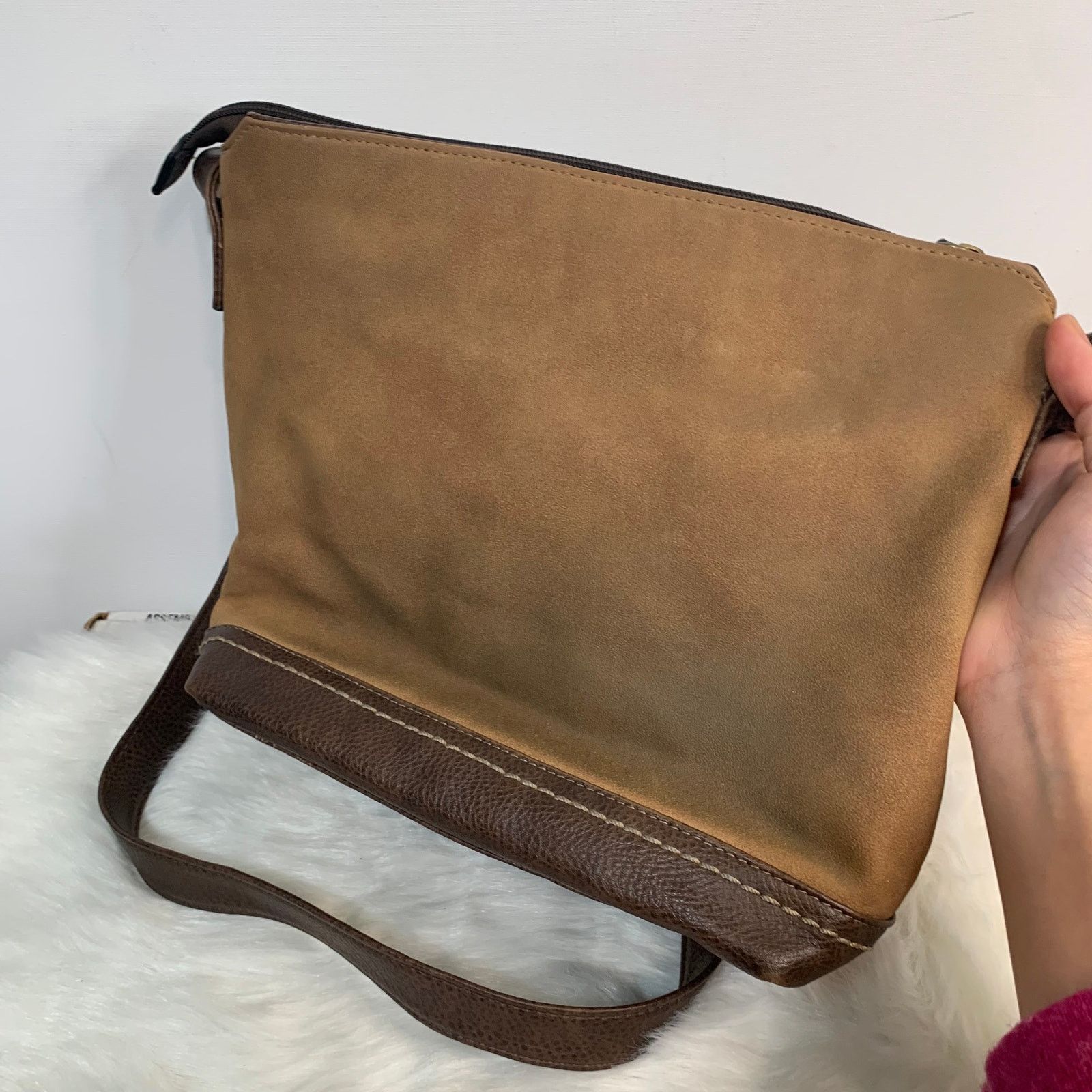 Other Brown Faux Leather Crossbody Purse Size ONE SIZE - 3 Thumbnail