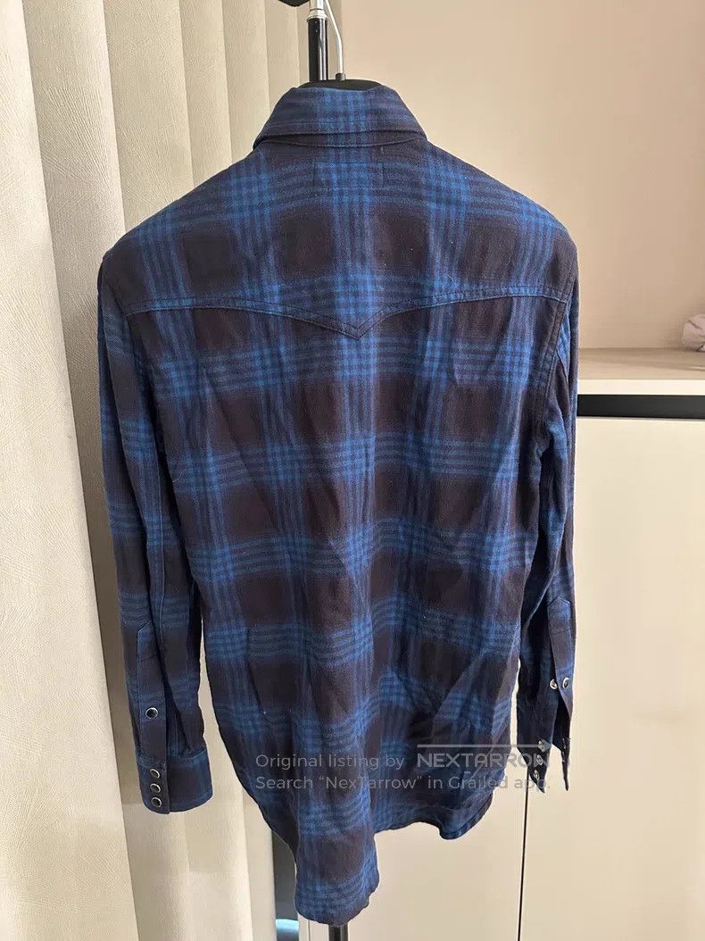 Saint Laurent Paris Saint Laurent Paris Cat Eye Button Blue Plaid Shirt Size US S / EU 44-46 / 1 - 3 Thumbnail