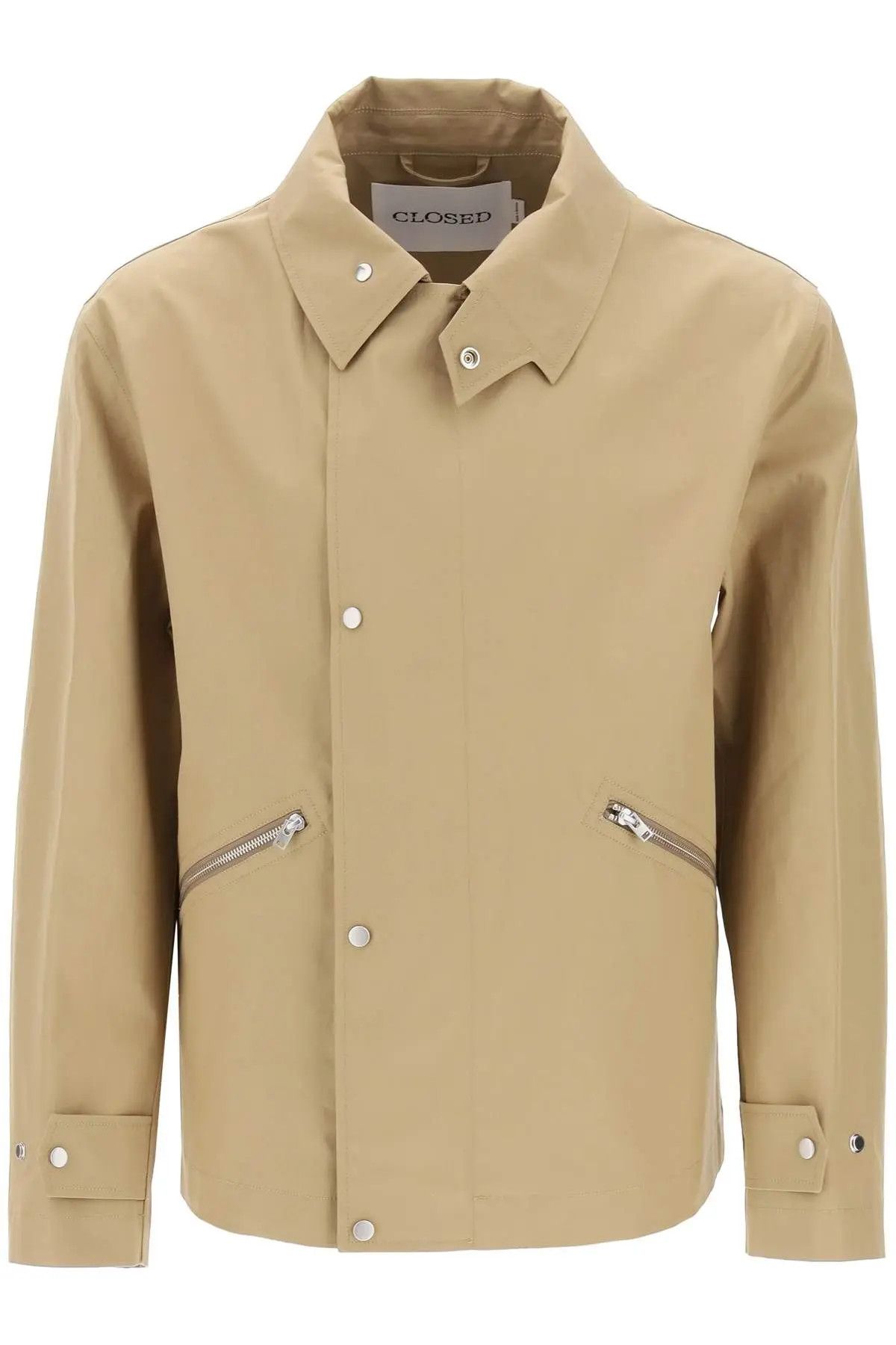 image of Closed O1S22I1N0224 Water-Repellent Windbreaker Jacket In Beige, Men's (Size Small)