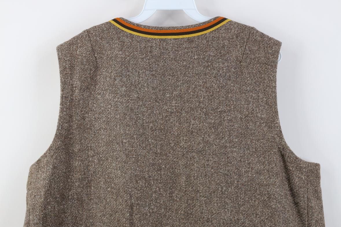 Vintage Vintage 70s Mid Century Modern MCM Wool Tweed Open Vest Size L / US 10 / IT 46 - 9 Thumbnail