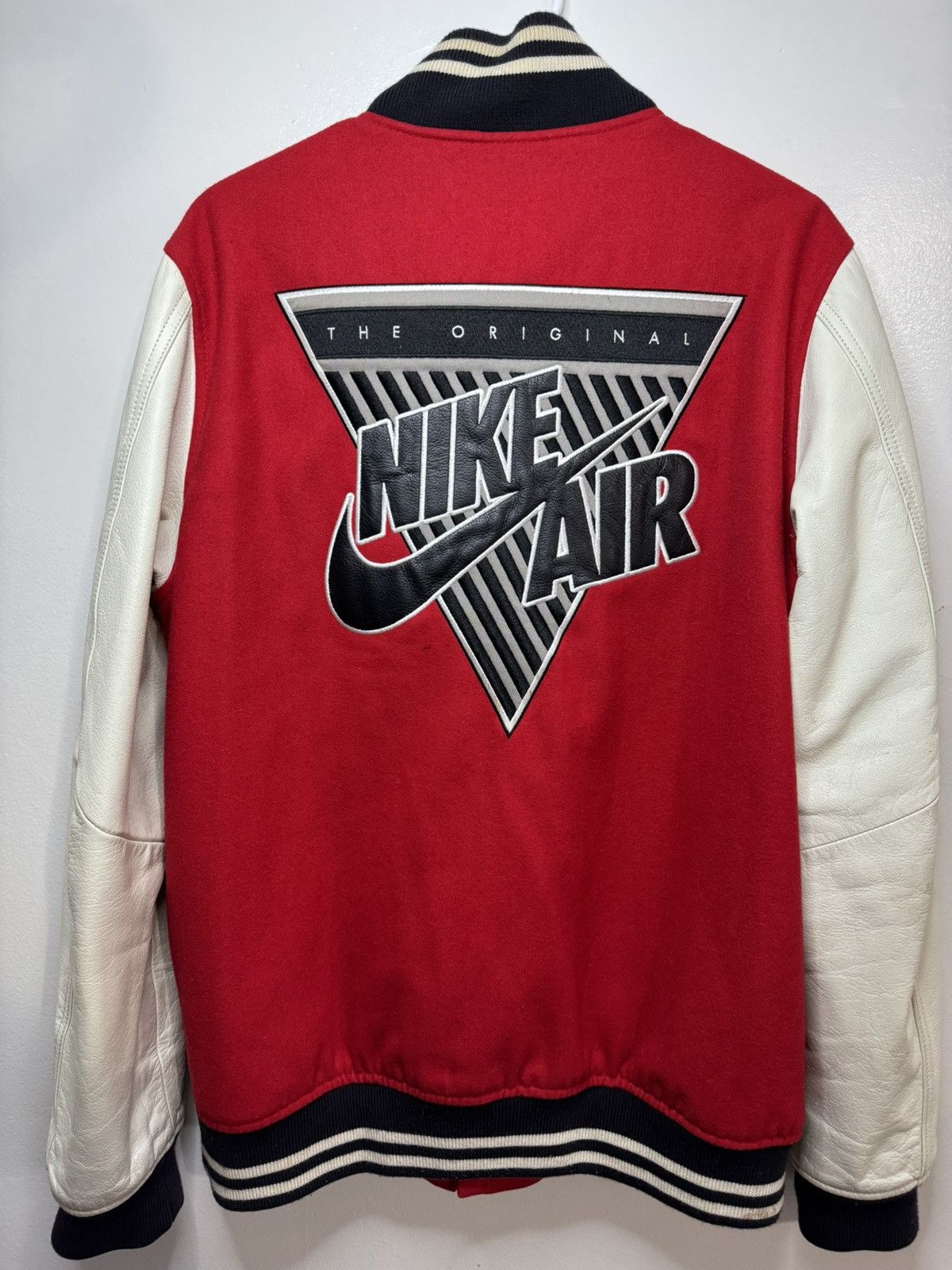 Nike × Vintage NIKE DESTROYER ORIGINAL NIKE AIR WOOL LEATHER VARSITY JACKET Size US L / EU 52-54 / 3 - 2 Thumbnail