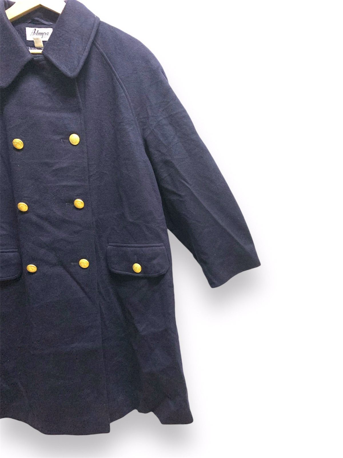 Vintage ADMYSA Double Breasted Pure Cashmere Long Coat Size US L / EU 52-54 / 3 - 4 Thumbnail
