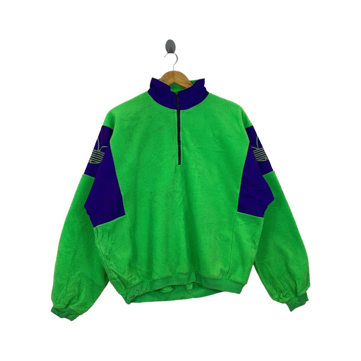 Adidas Vintage ADIDAS Trefoil Sports Fleece Half Zipper Sweatshirt Size US M / EU 48-50 / 2 - 3 Thumbnail
